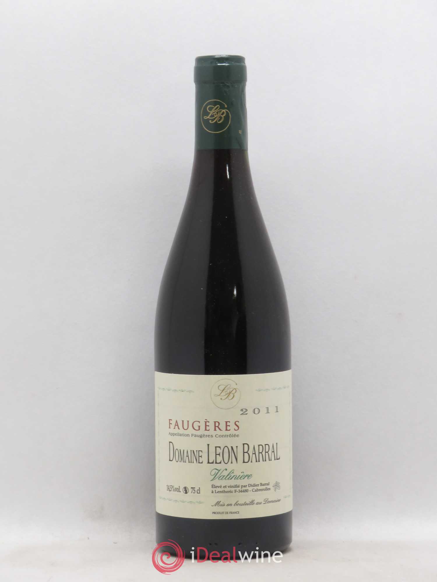 Faugères Valinière Domaine Léon Barral 2011 - Lot de 1 bouteille - 0