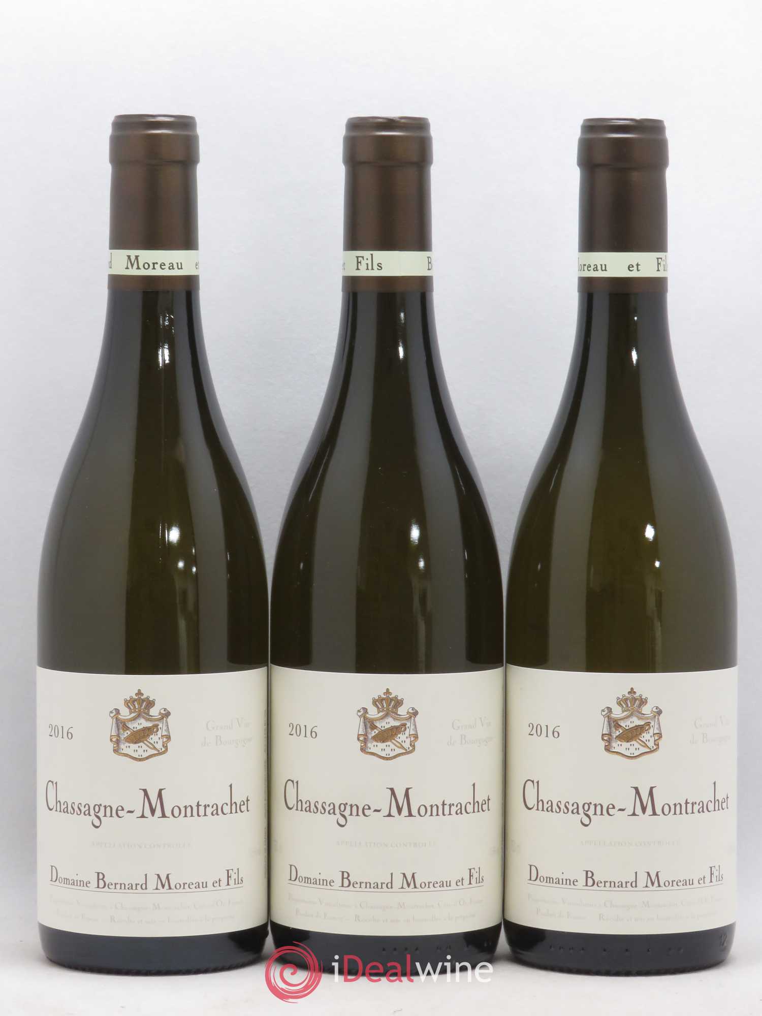 Chassagne-Montrachet Domaine Bernard Moreau 2016 - Lot de 3 bouteilles - 0