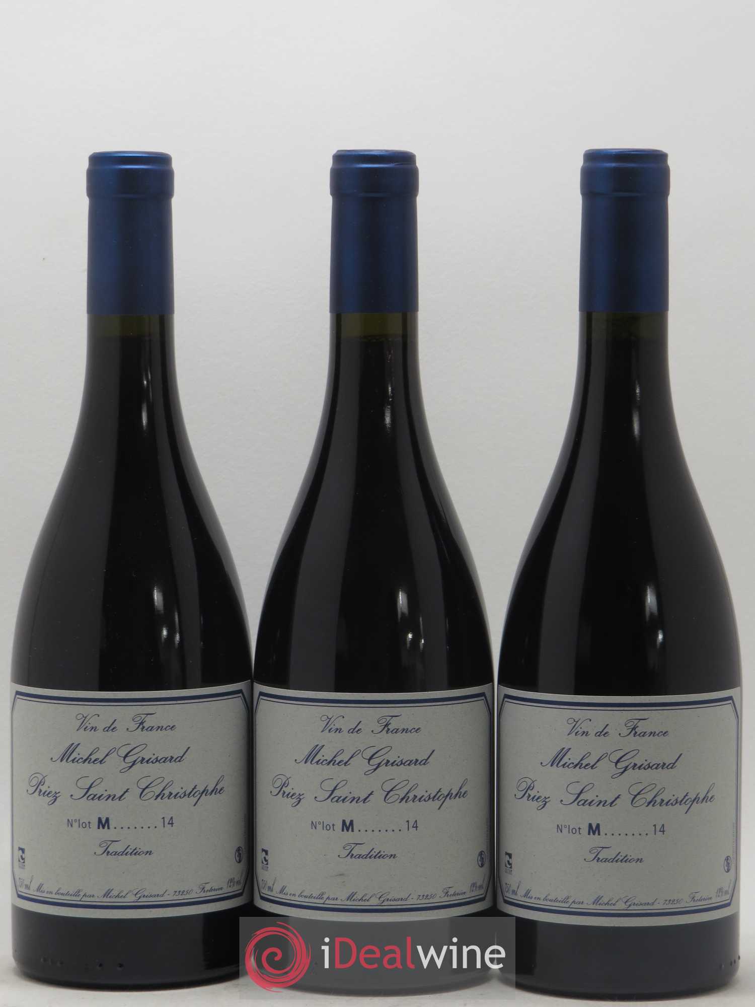 Vin de France Mondeuse Tradition Priez Saint Christophe Michel Grisard 2014 - Posten von 3 Flaschen - 0