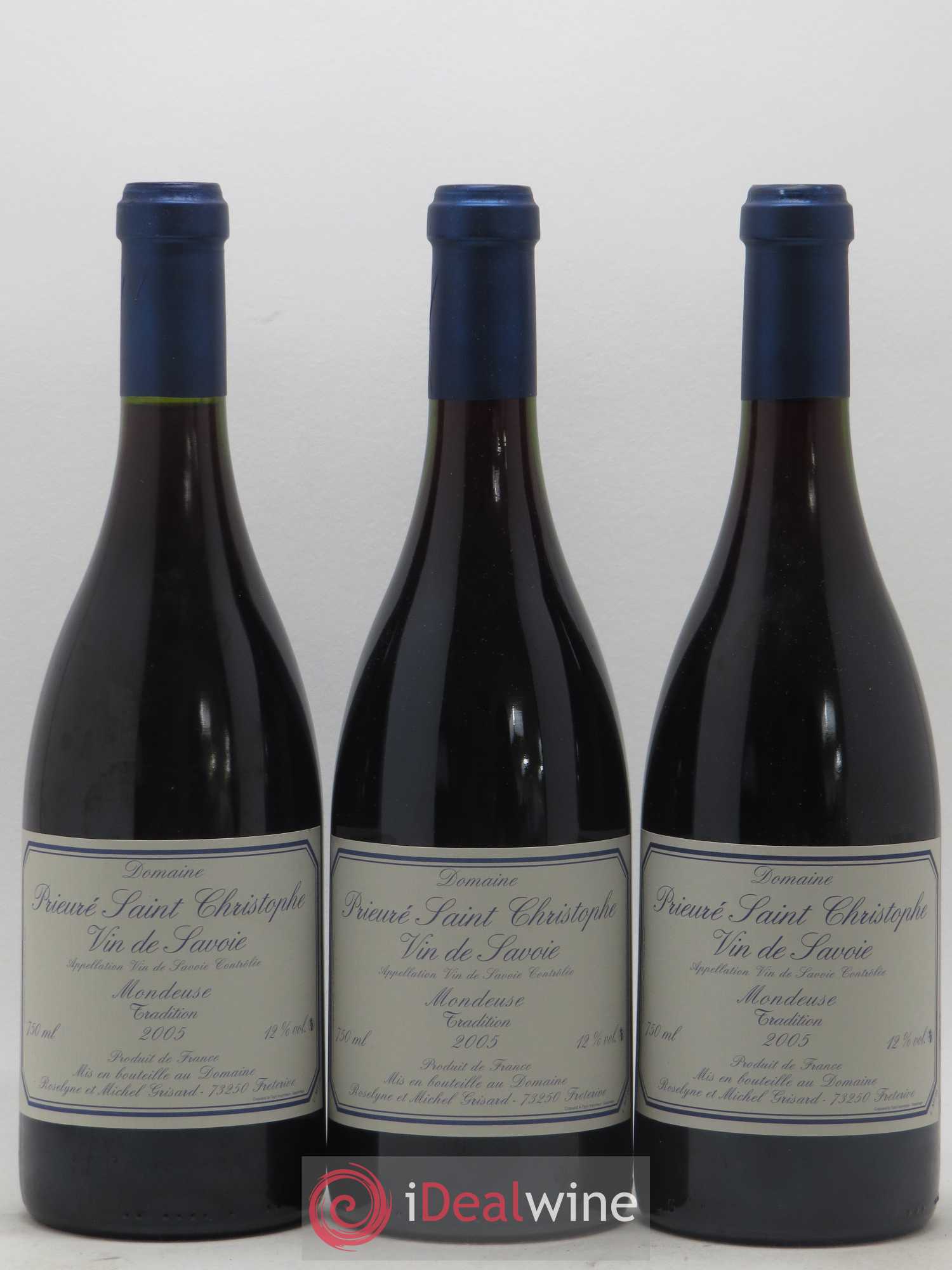 Vin de Savoie Mondeuse Tradition Prieuré Saint Christophe Michel Grisard 2005 - Posten von 3 Flaschen - 0