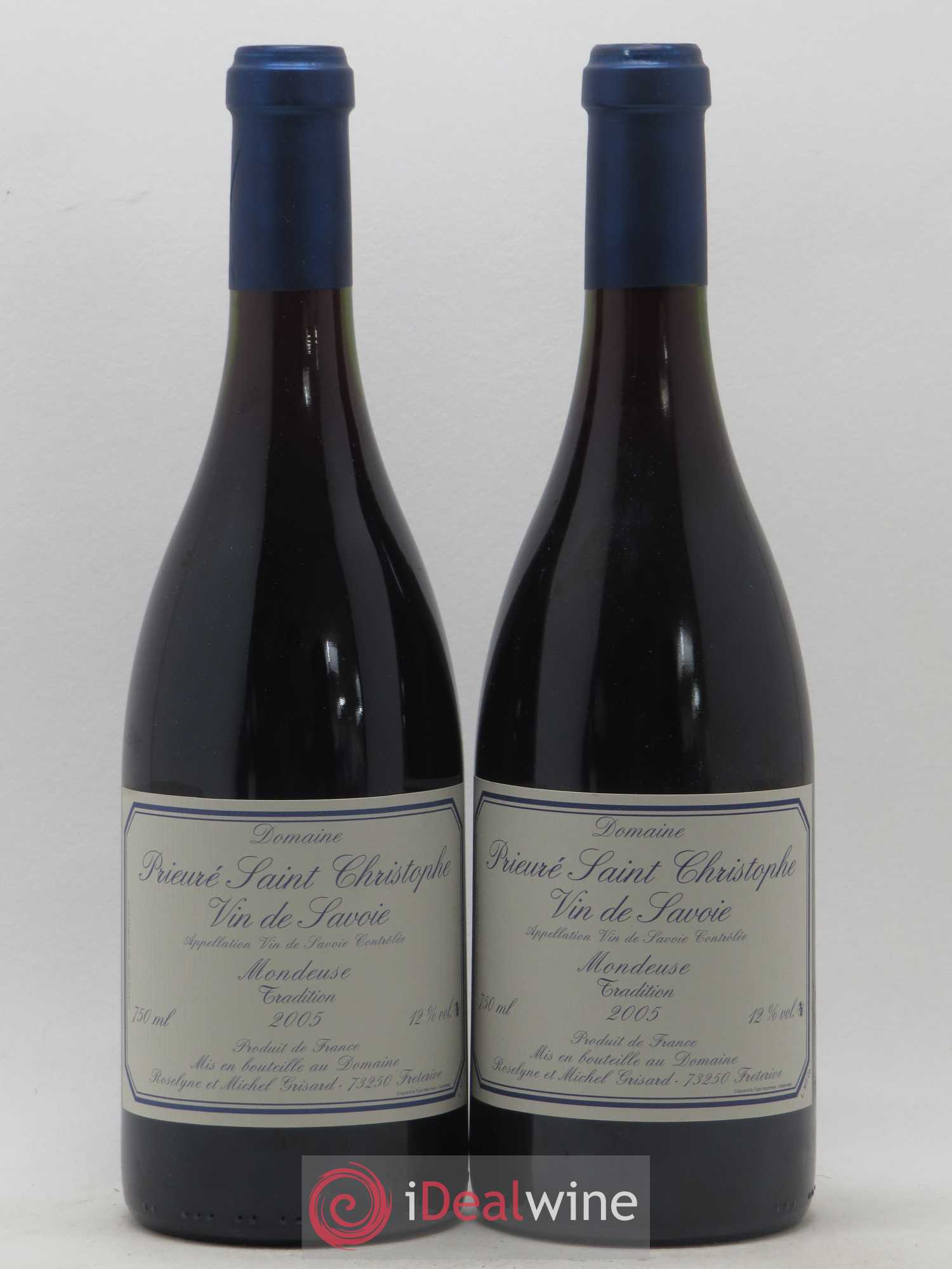 Vin de Savoie Mondeuse Tradition Prieuré Saint Christophe Michel Grisard 2005 - Posten von 2 Flaschen - 0