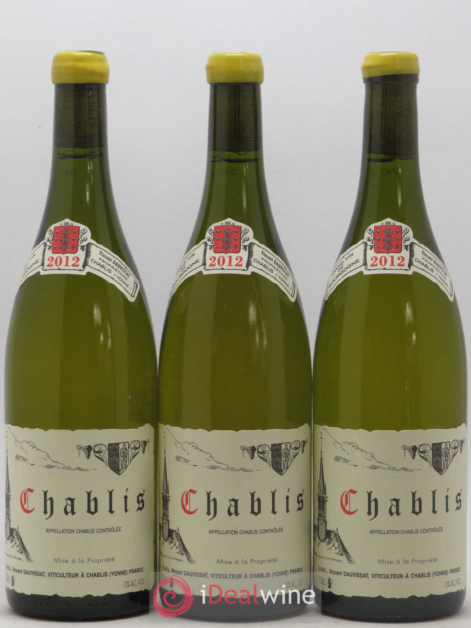 Chablis Vincent Dauvissat (Domaine) 2012 - Lot de 3 bouteilles - 0