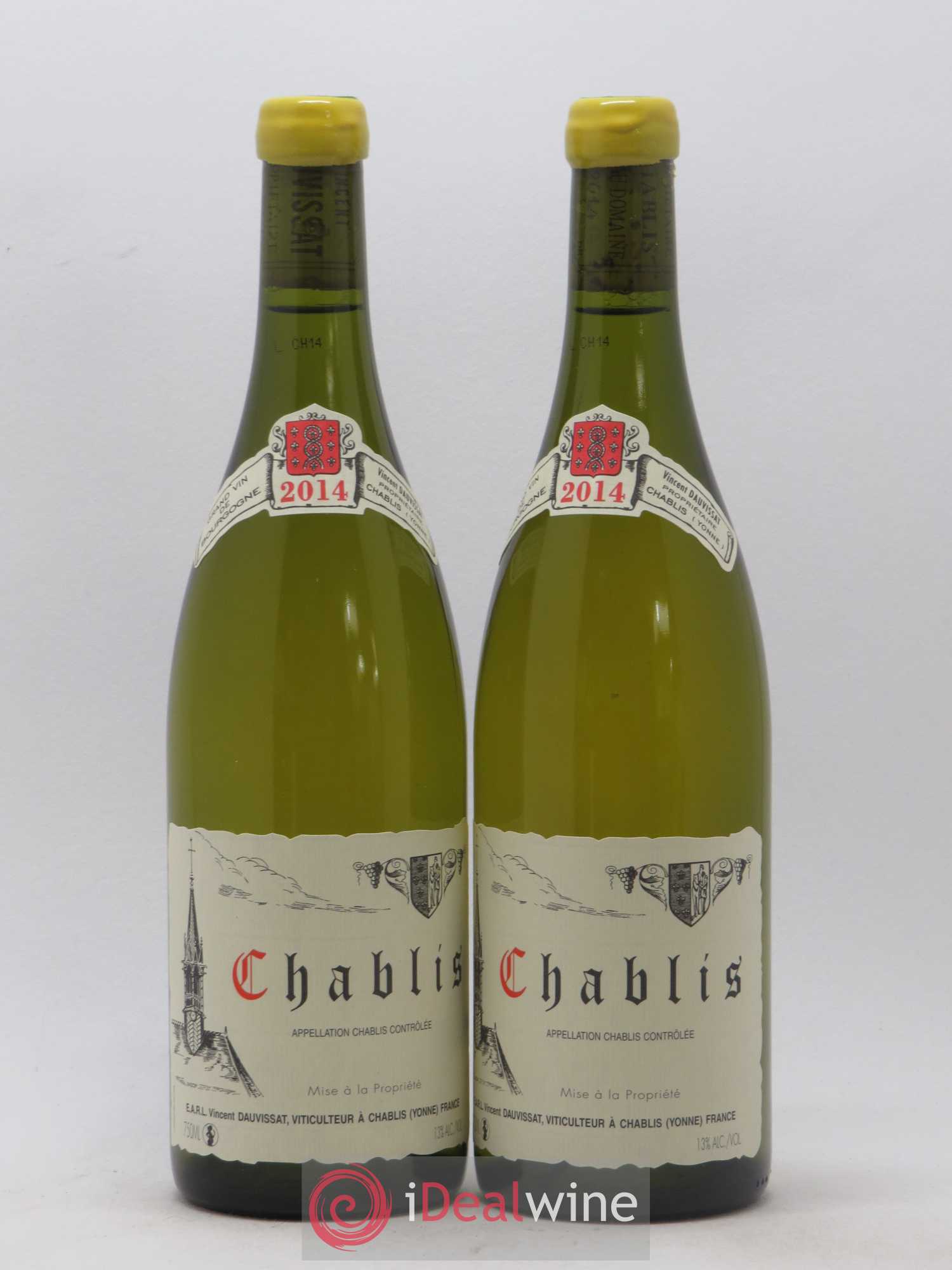 Chablis Vincent Dauvissat (Domaine) 2014 - Posten von 2 Flaschen - 0