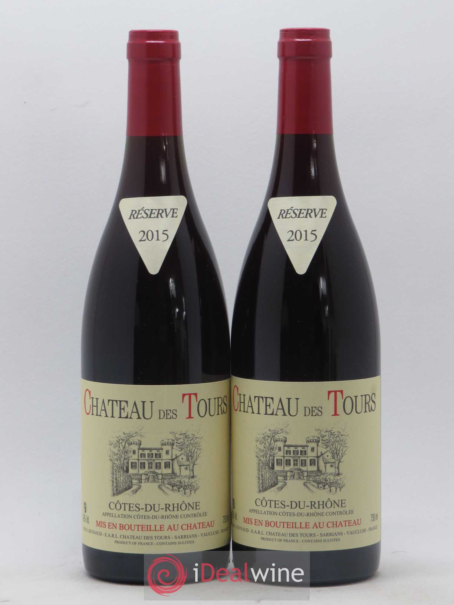 Côtes-du-Rhône Château des Tours Emmanuel Reynaud 2015 - Lot de 2 bouteilles - 0