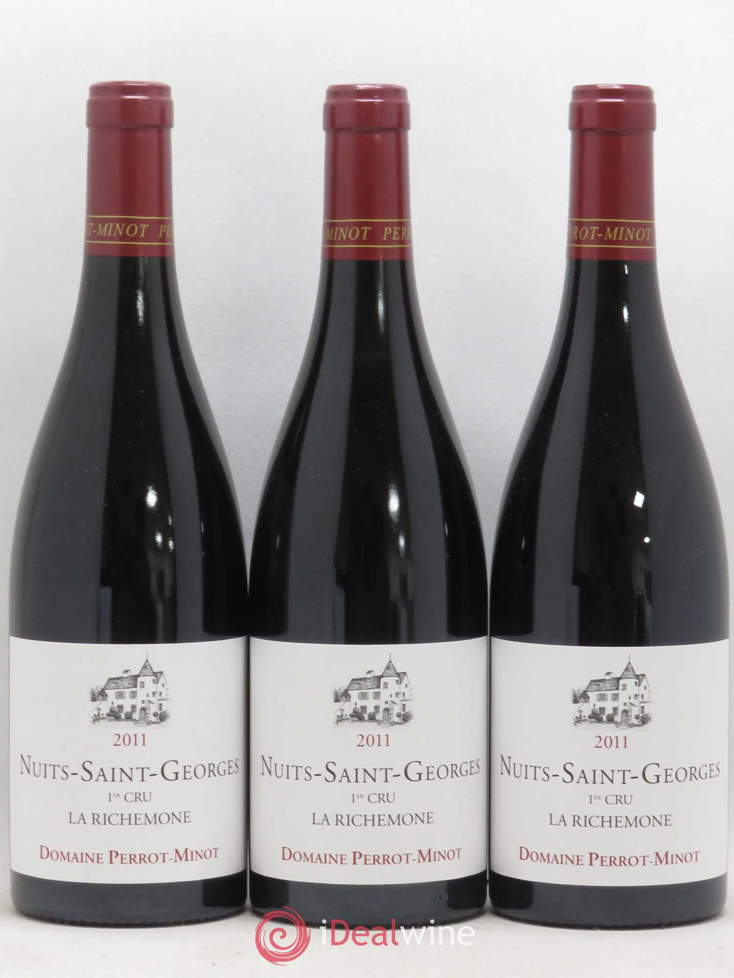 Nuits-Saint-Georges 1er Cru La Richemone Vieilles Vignes Perrot-Minot 2011 - Lot de 3 bouteilles - 0