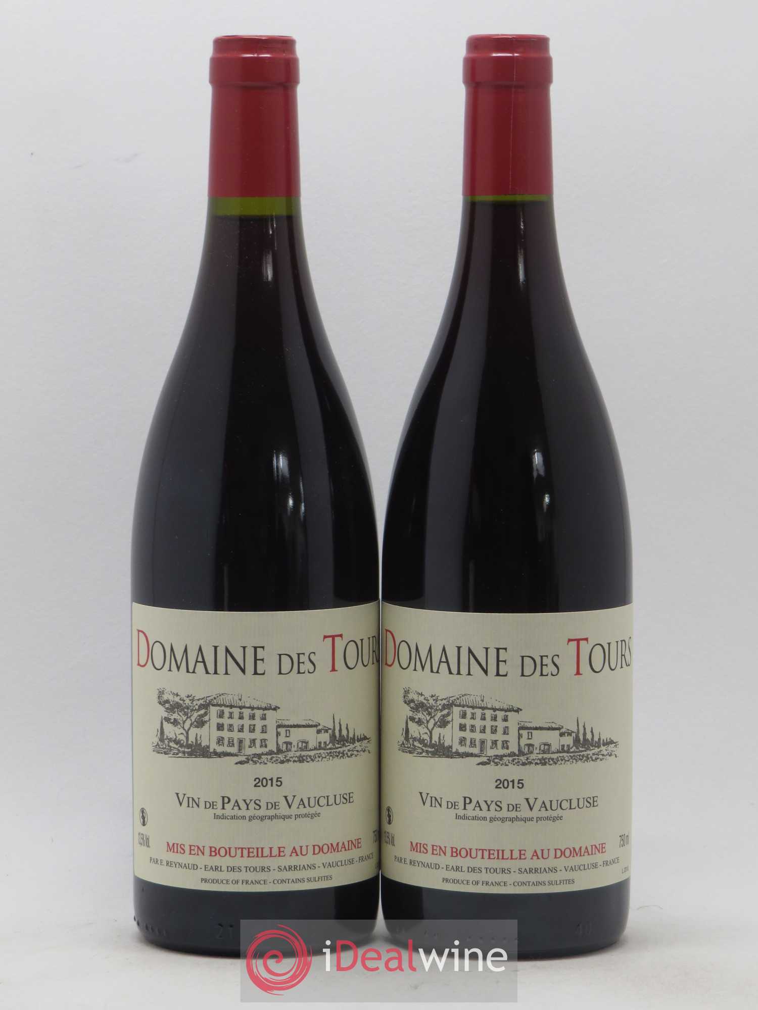 Vaucluse (Vin de Pays de Vaucluse) Domaine des Tours Emmanuel Reynaud 2015 - Lot de 2 bouteilles - 0