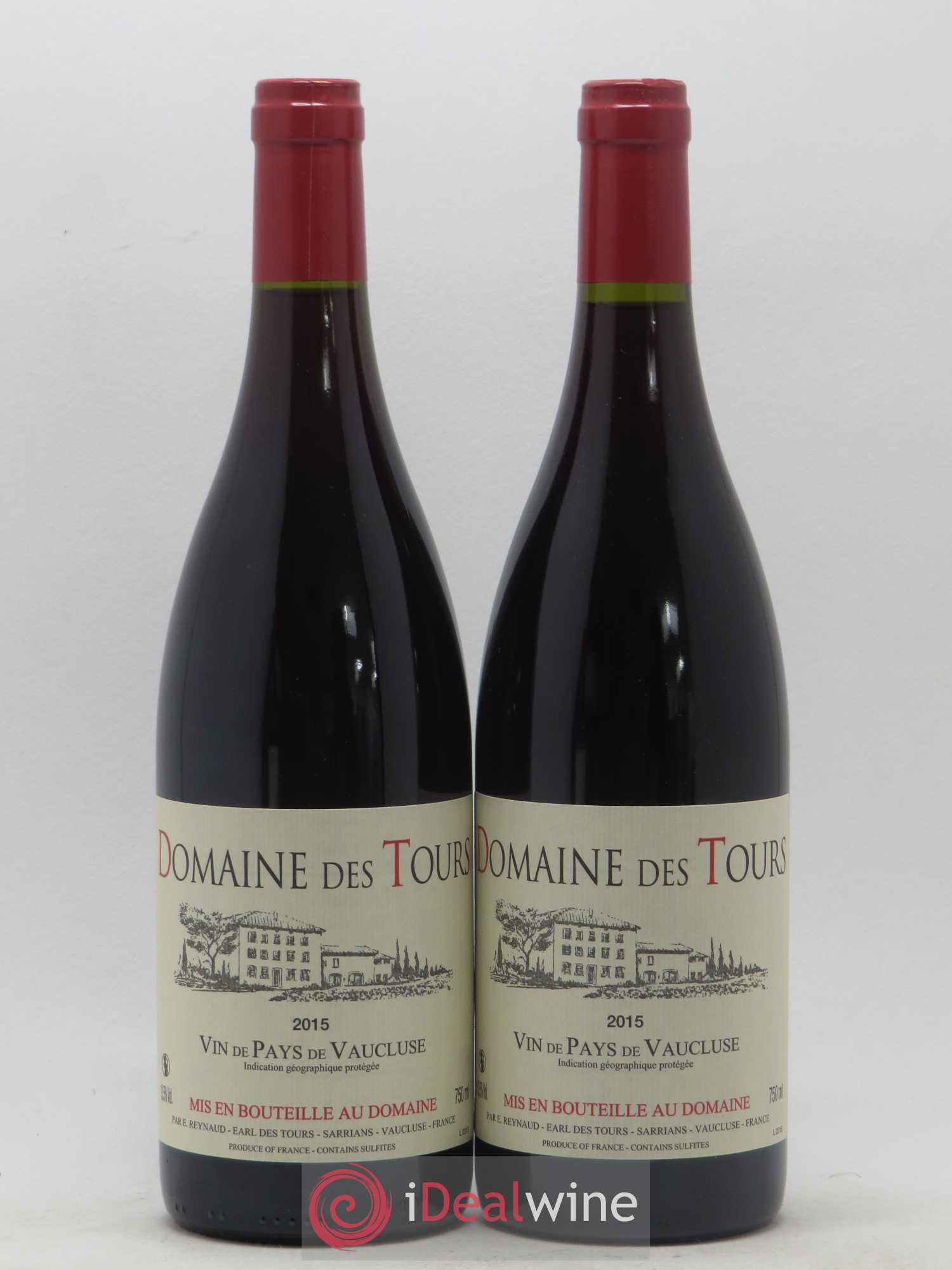 Vaucluse (Vin de Pays de Vaucluse) Domaine des Tours Emmanuel Reynaud 2015 - Lot de 2 bouteilles - 0
