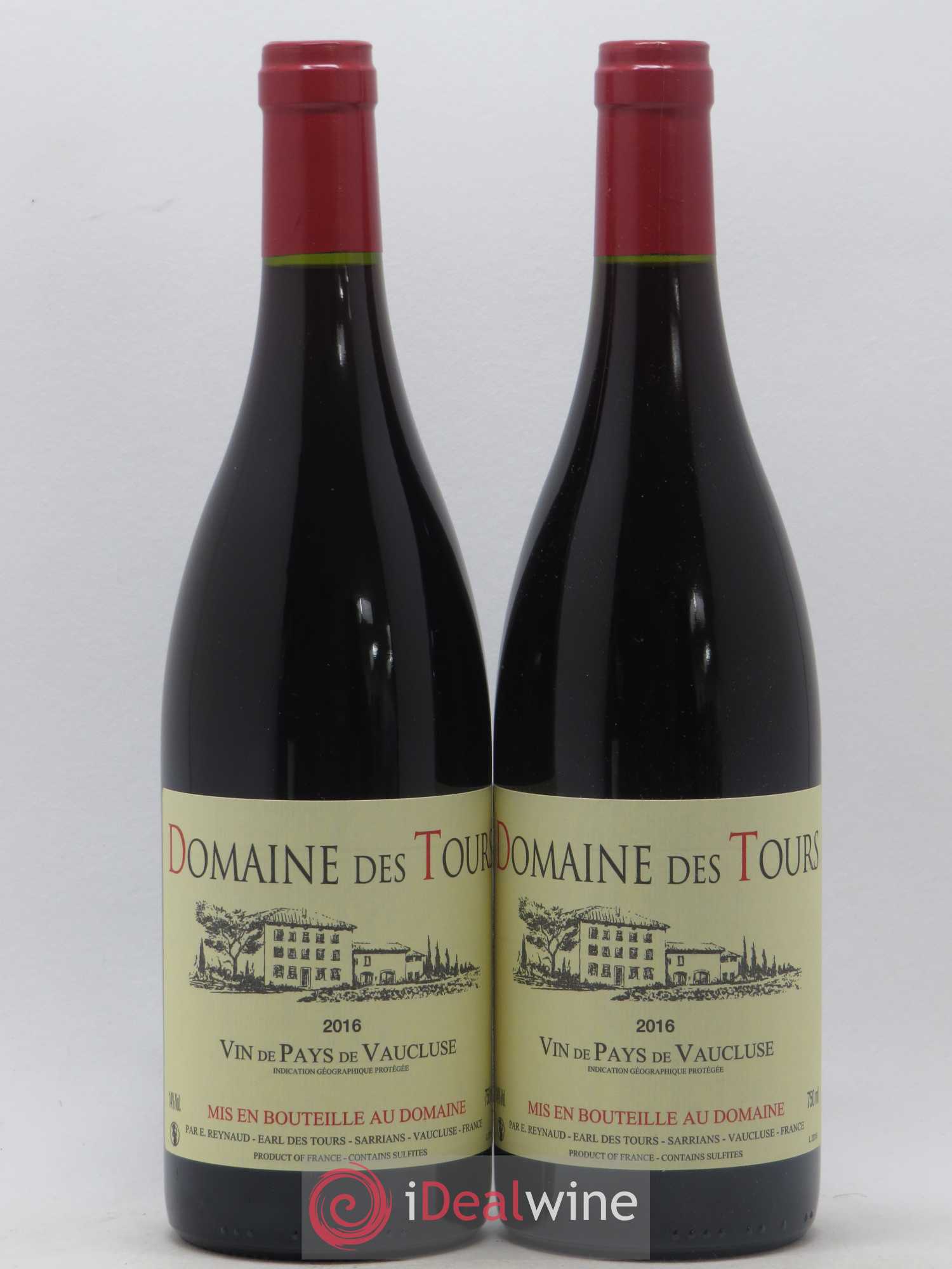Vaucluse (Vin de Pays de Vaucluse) Domaine des Tours Emmanuel Reynaud 2016 - Lot de 2 bouteilles - 0
