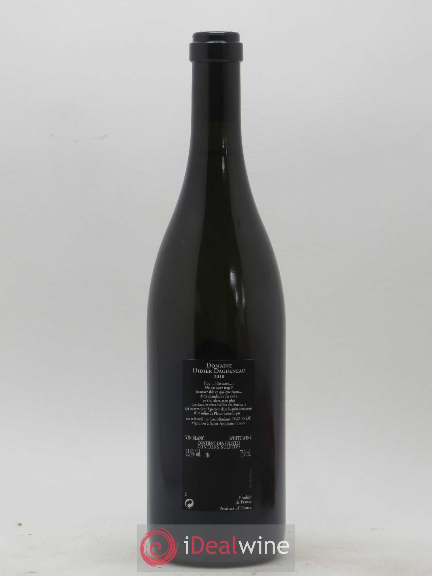 Vin de France (anciennement Pouilly-Fumé) Silex Dagueneau (Domaine Didier - Louis-Benjamin) 2018 - Lot de 1 bouteille - 1