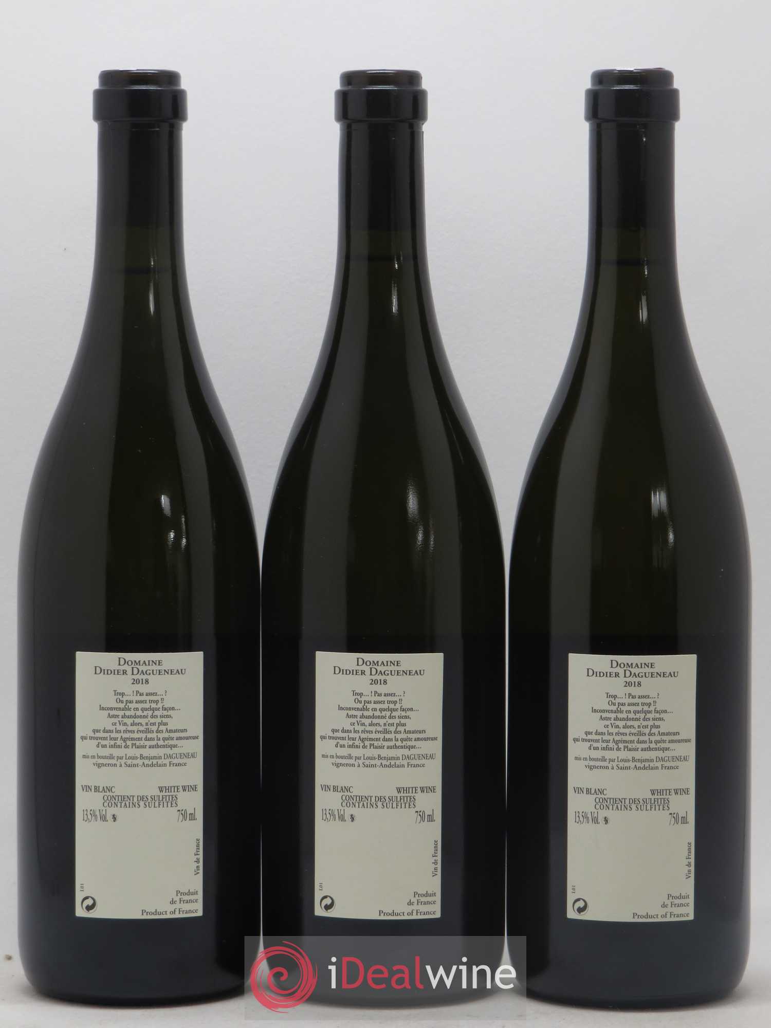 Vin de France Buisson Renard Dagueneau 2018 - Posten von 3 Flaschen - 1