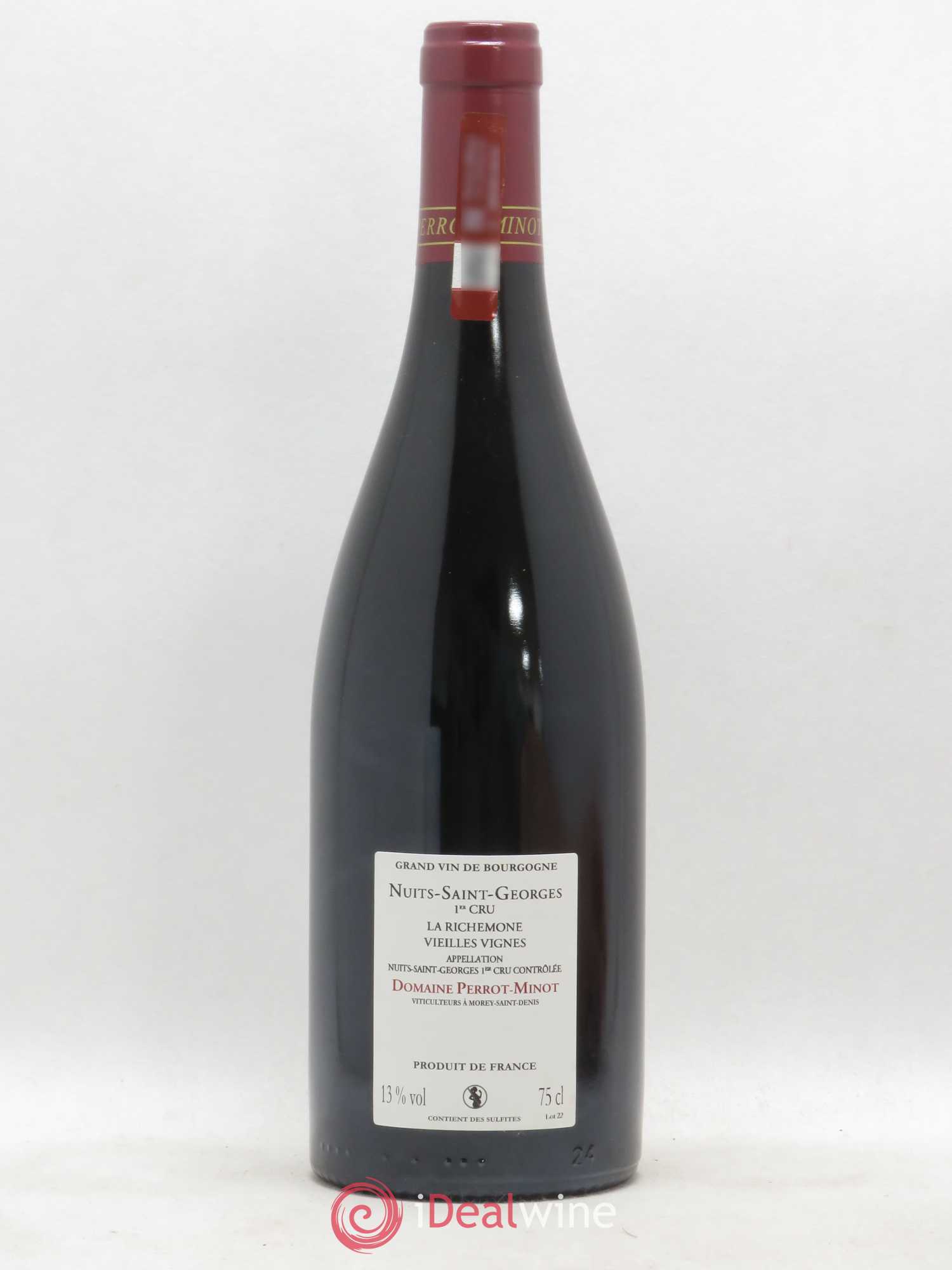 Nuits-Saint-Georges 1er Cru La Richemone Vieilles Vignes Perrot-Minot 2011 - Lot de 1 bouteille - 1