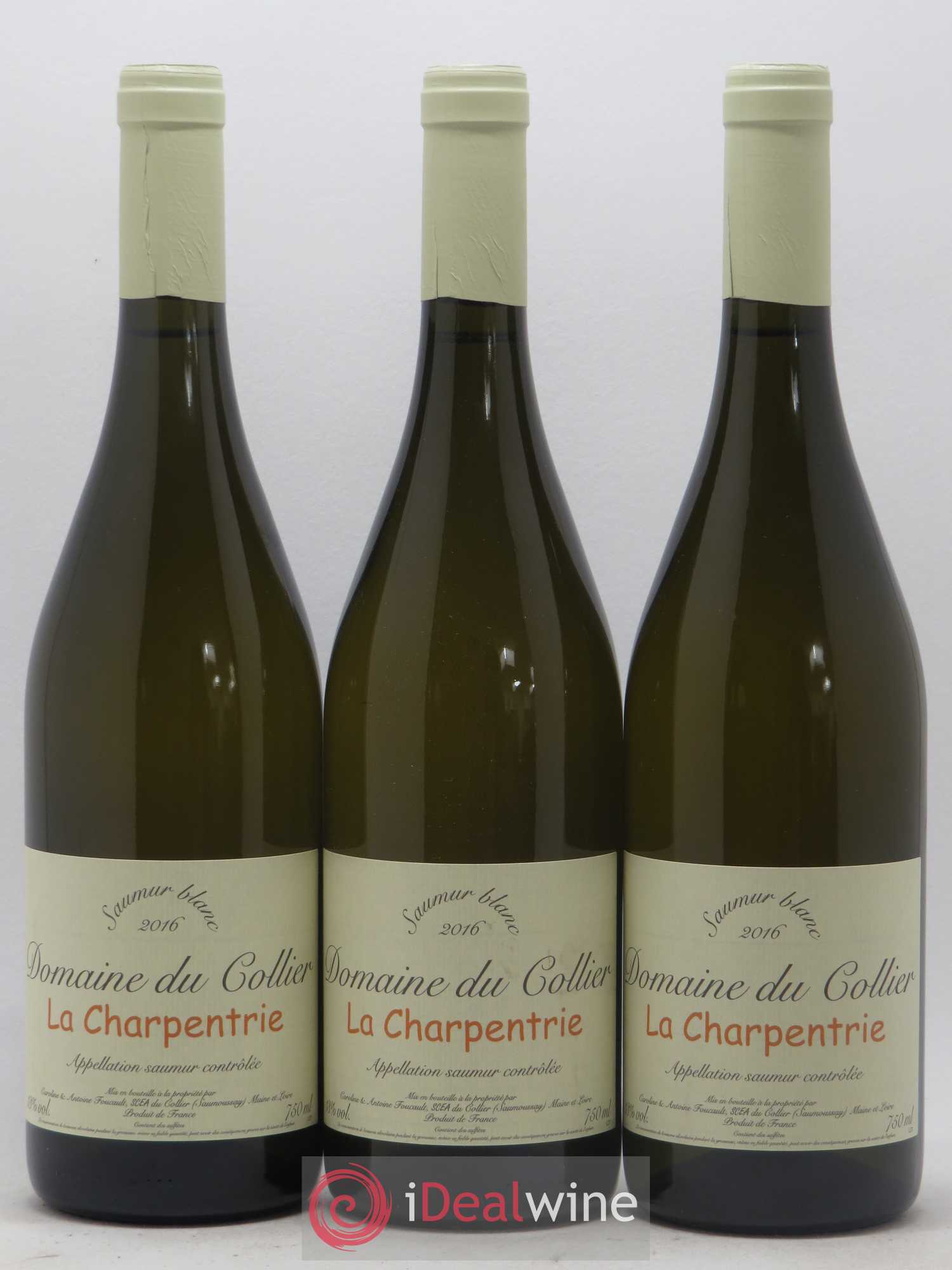 Saumur La Charpentrie Domaine du Collier 2016 - Lot de 3 bouteilles - 0