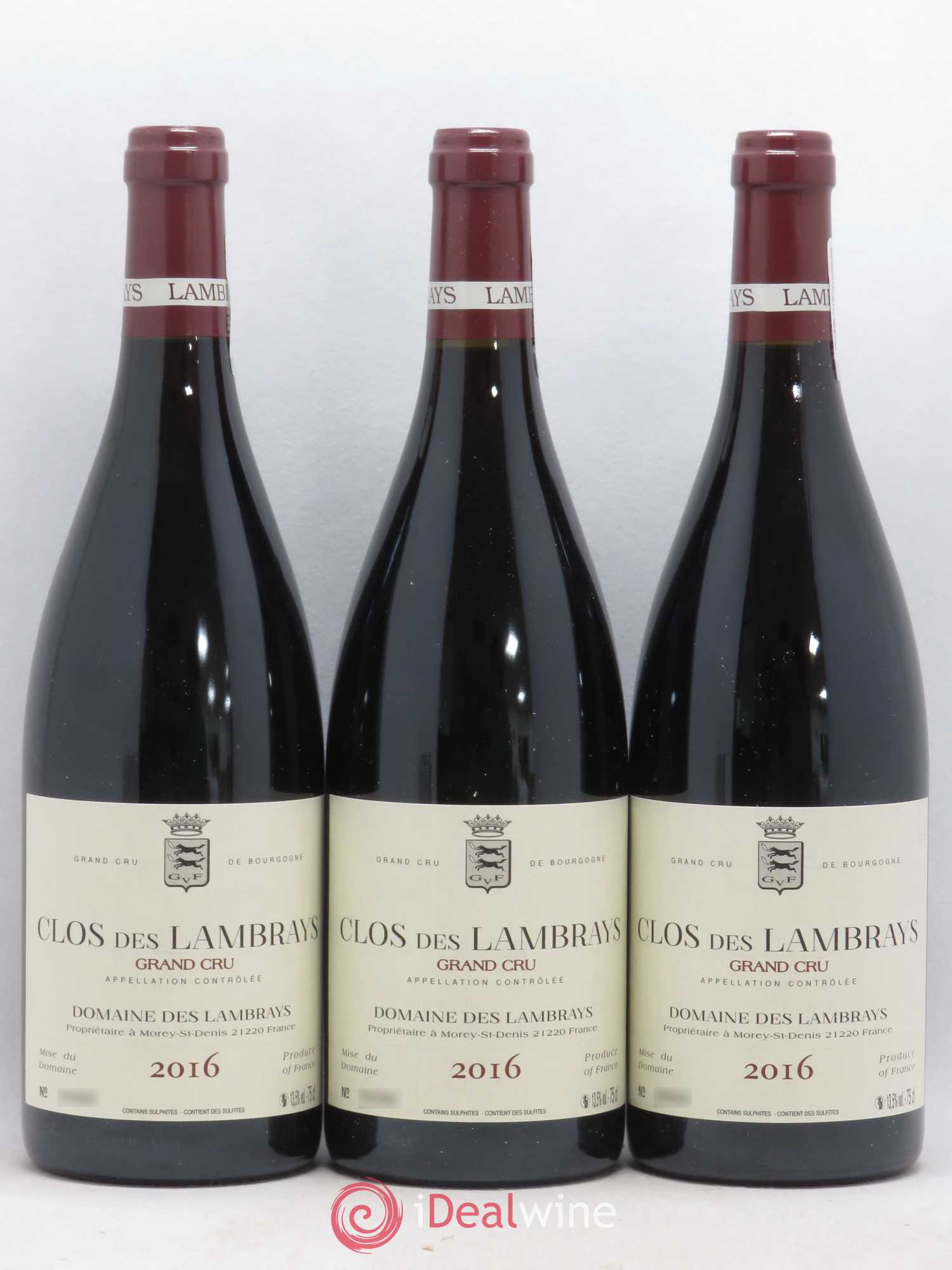 Clos des Lambrays Grand Cru Domaine des Lambrays 2016 - Lot de 3 bouteilles - 0