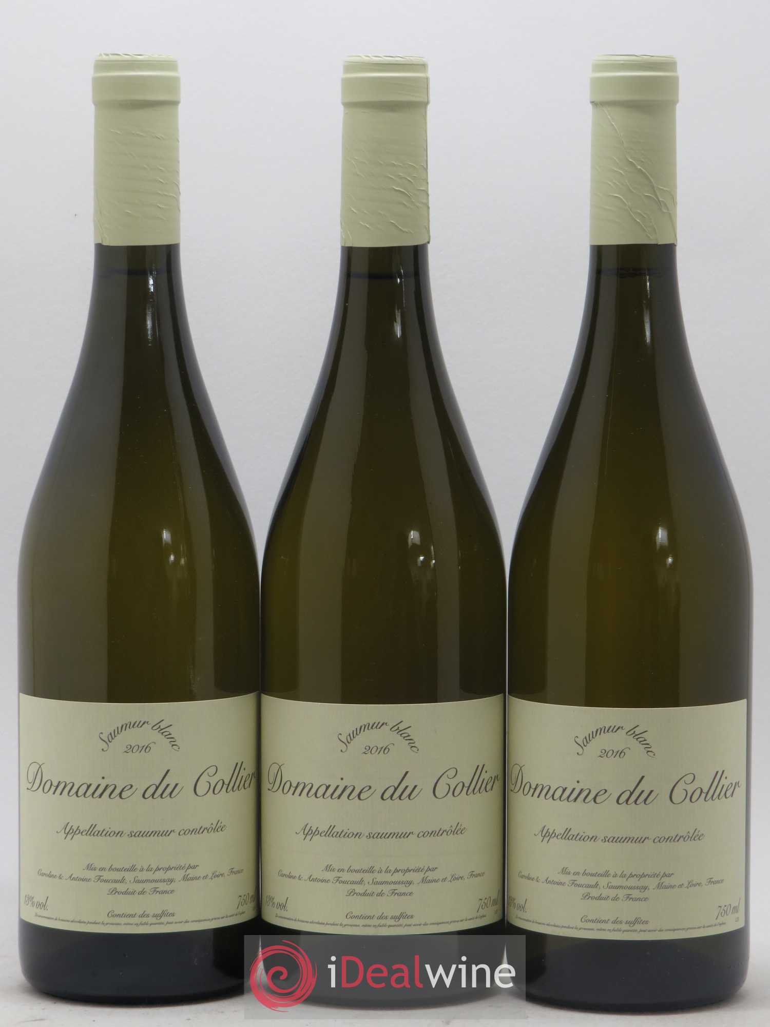 Saumur Domaine du Collier 2016 - Lot de 3 bouteilles - 0