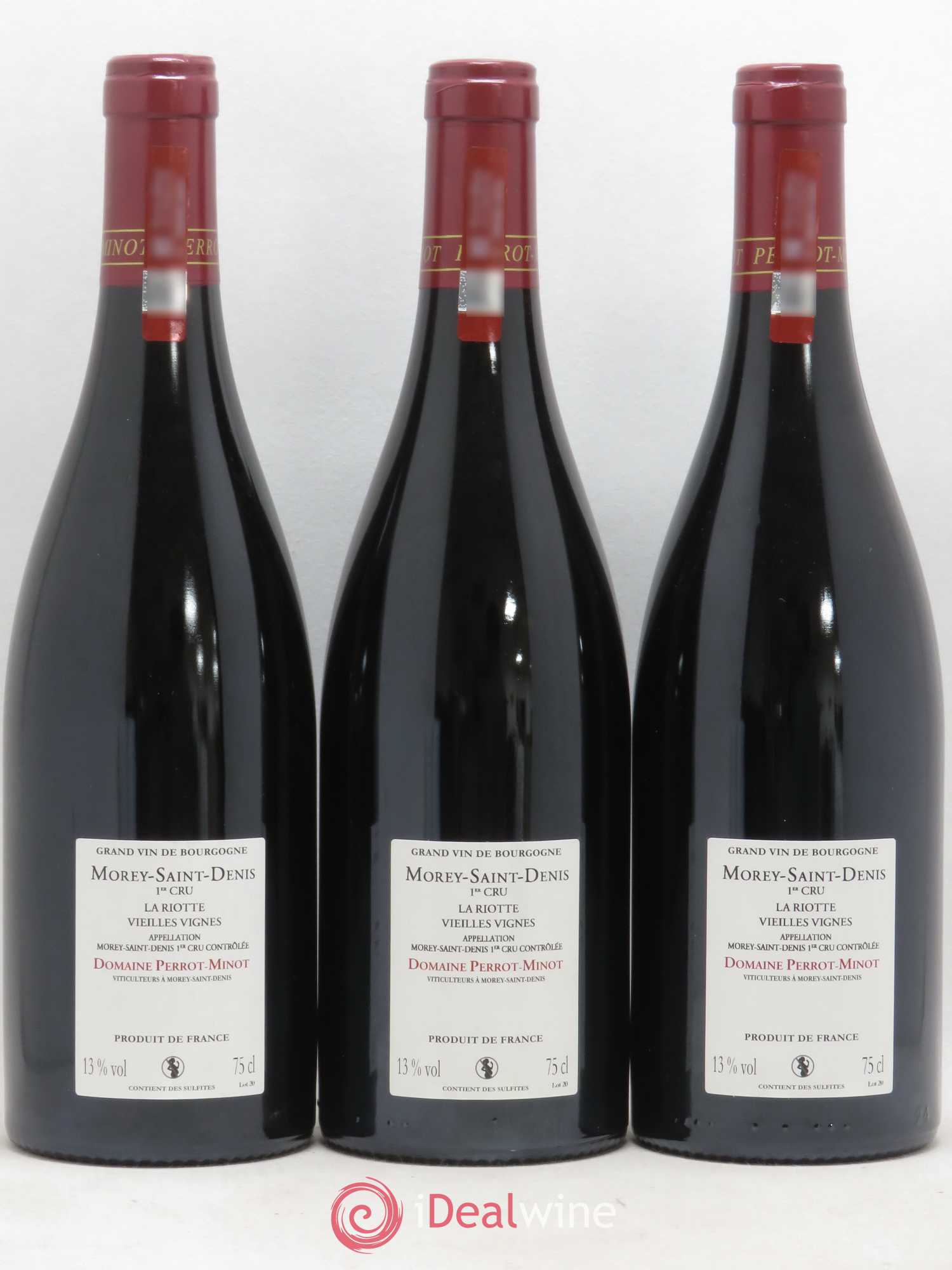 Morey-Saint-Denis 1er Cru La Riotte Vieilles Vignes Perrot-Minot Vieilles vignes 2011 - Lot de 3 bouteilles - 1
