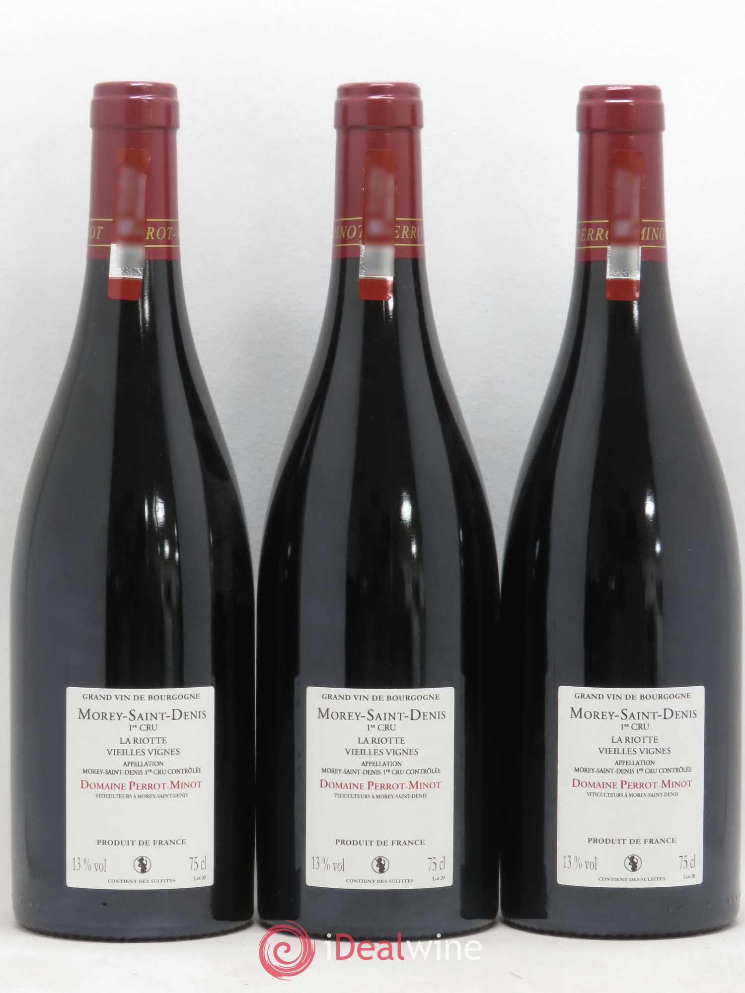 Morey-Saint-Denis 1er Cru La Riotte Vieilles Vignes Perrot-Minot Vieilles vignes 2011 - Lot de 3 bouteilles - 1