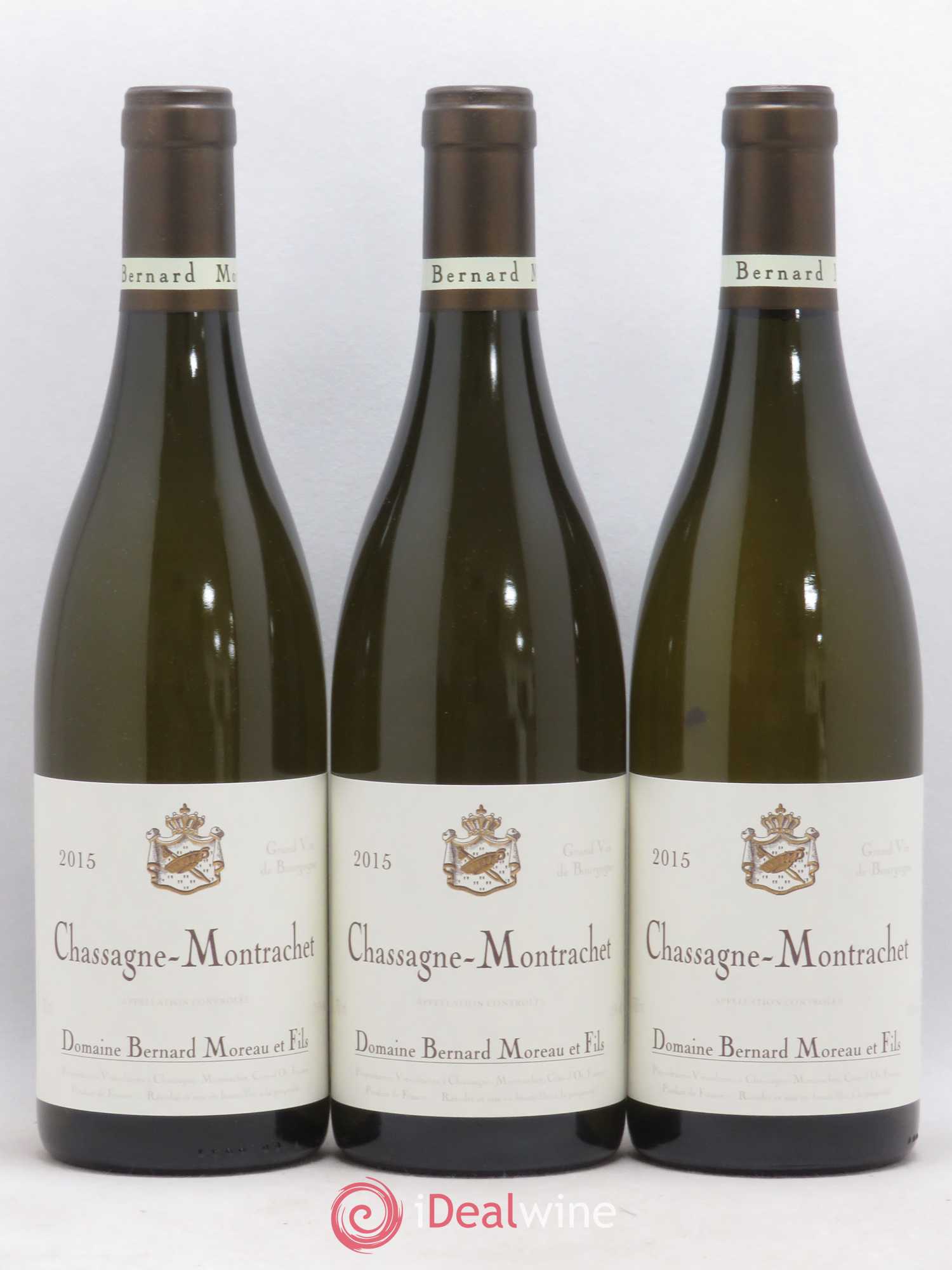 Chassagne-Montrachet Domaine Bernard Moreau 2015 - Lot de 3 bouteilles - 0