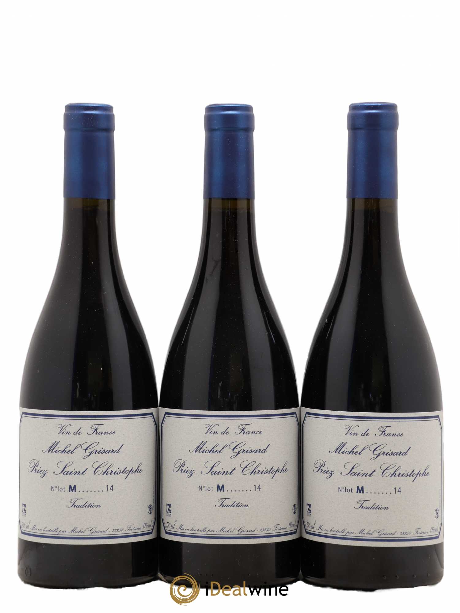 Vin de France Priez Saint Christophe Michel Grisard 2014 - Lot de 3 bouteilles - 0