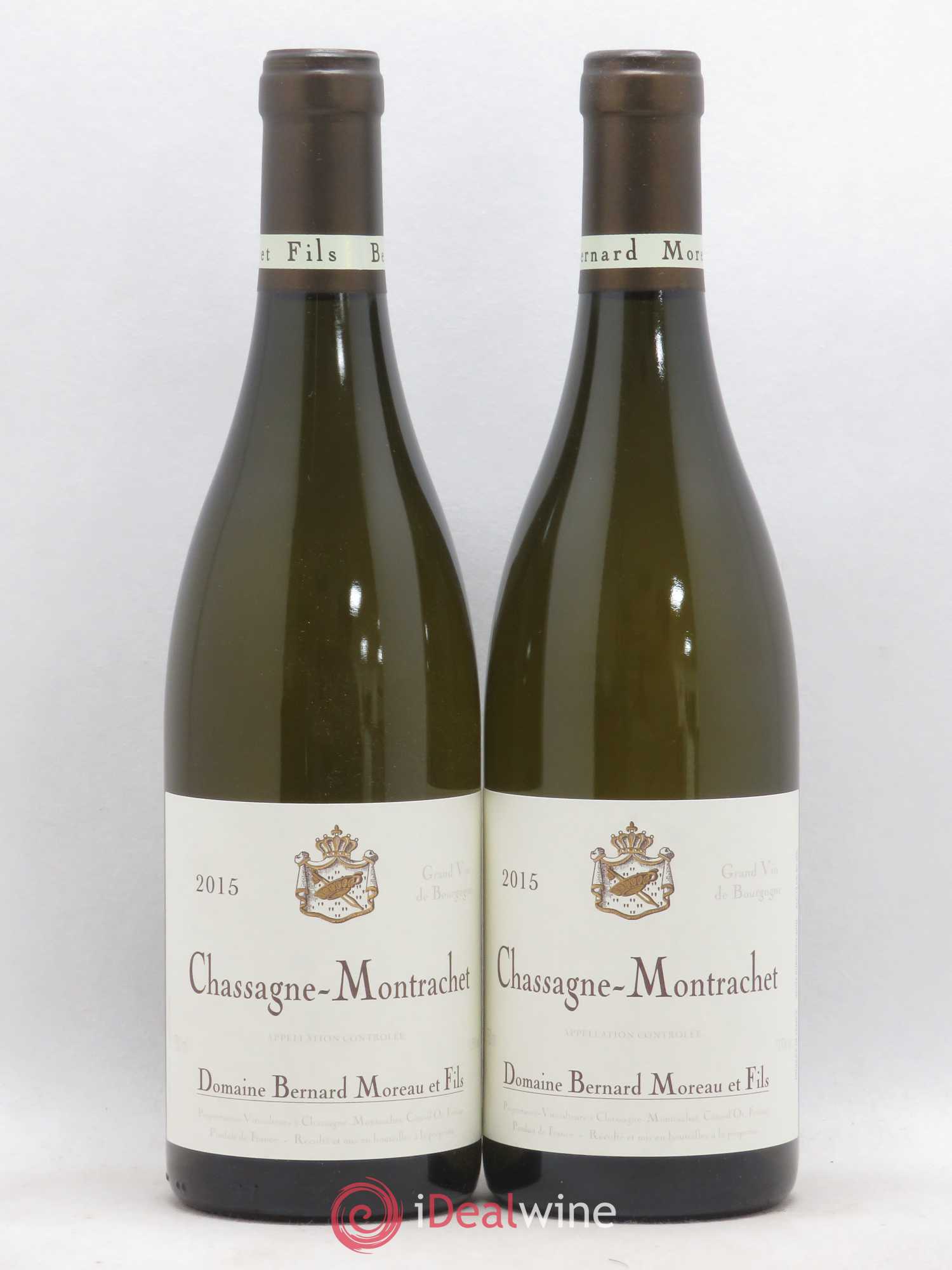 Chassagne-Montrachet Domaine Bernard Moreau 2015 - Lot de 2 bouteilles - 0