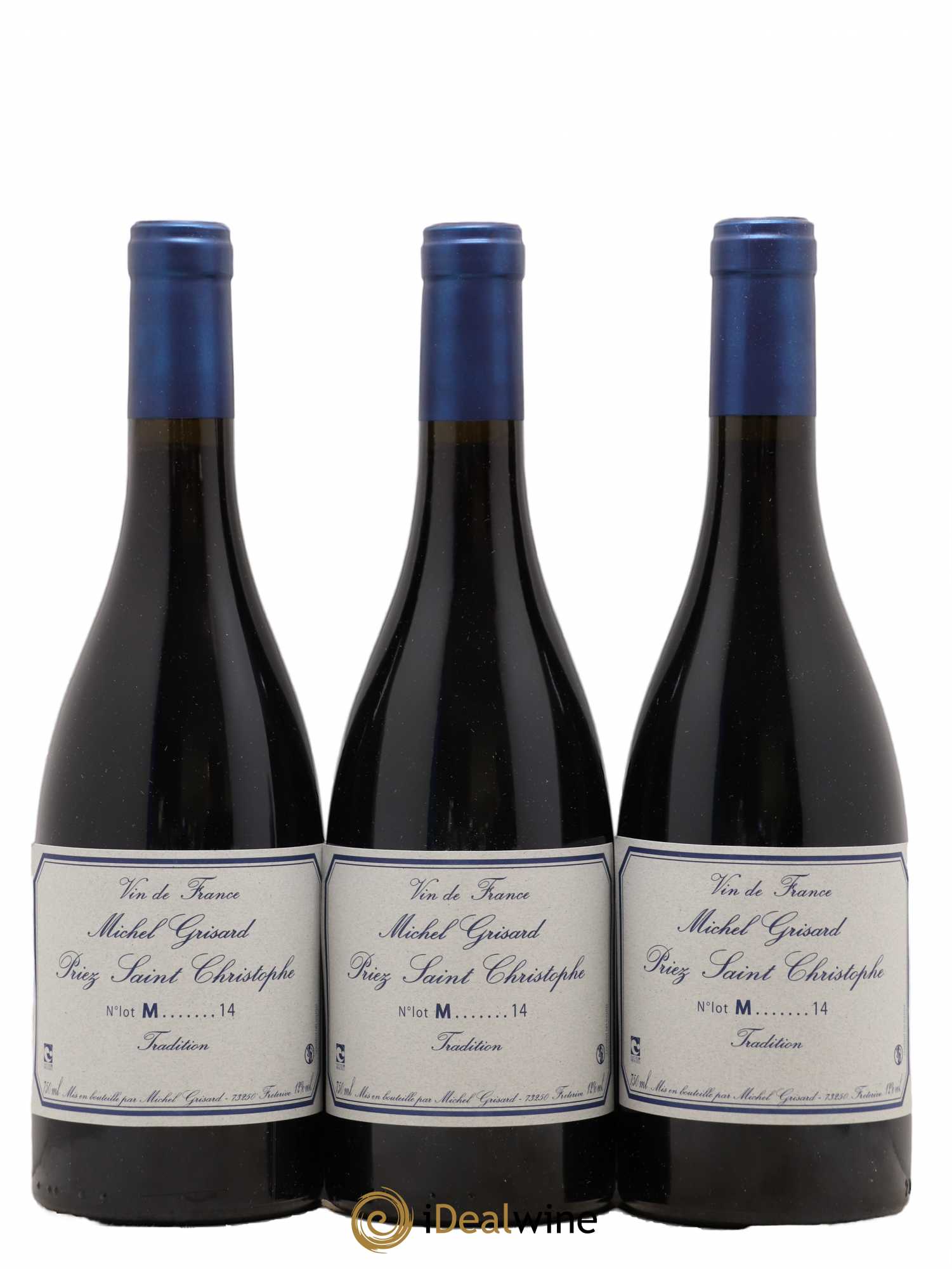 Vin de France Priez Saint Christophe Michel Grisard 2014 - Lot de 3 bouteilles - 0
