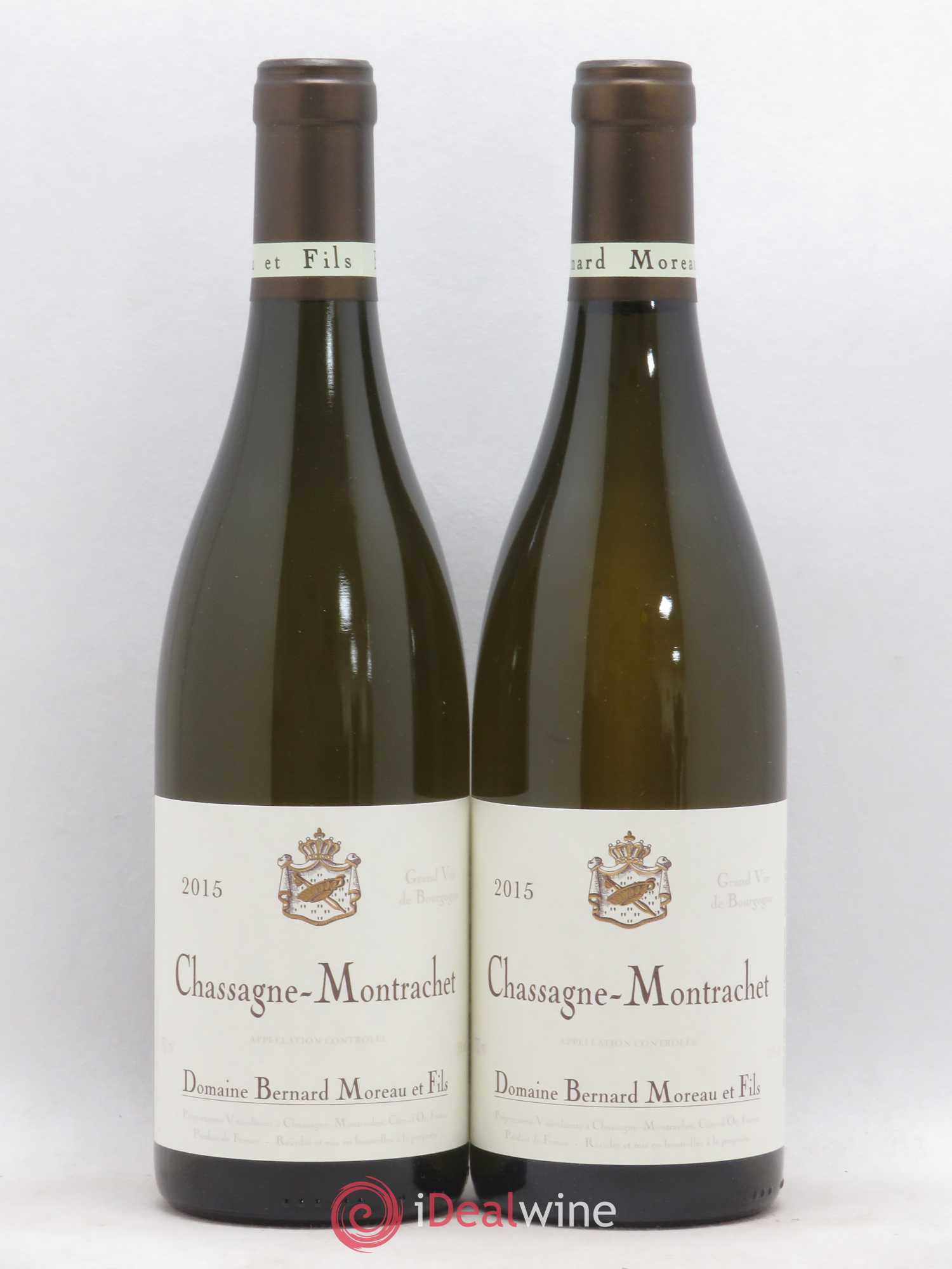 Chassagne-Montrachet Domaine Bernard Moreau 2015 - Lot de 2 bouteilles - 0