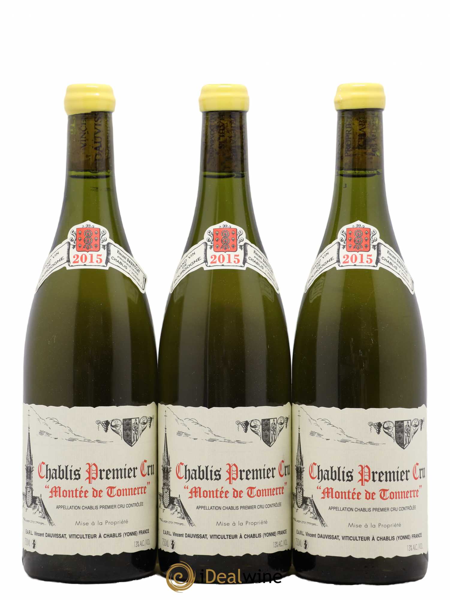Chablis 1er Cru Montée de Tonnerre Vincent Dauvissat (Domaine) 2015 - Lot de 3 bouteilles - 0