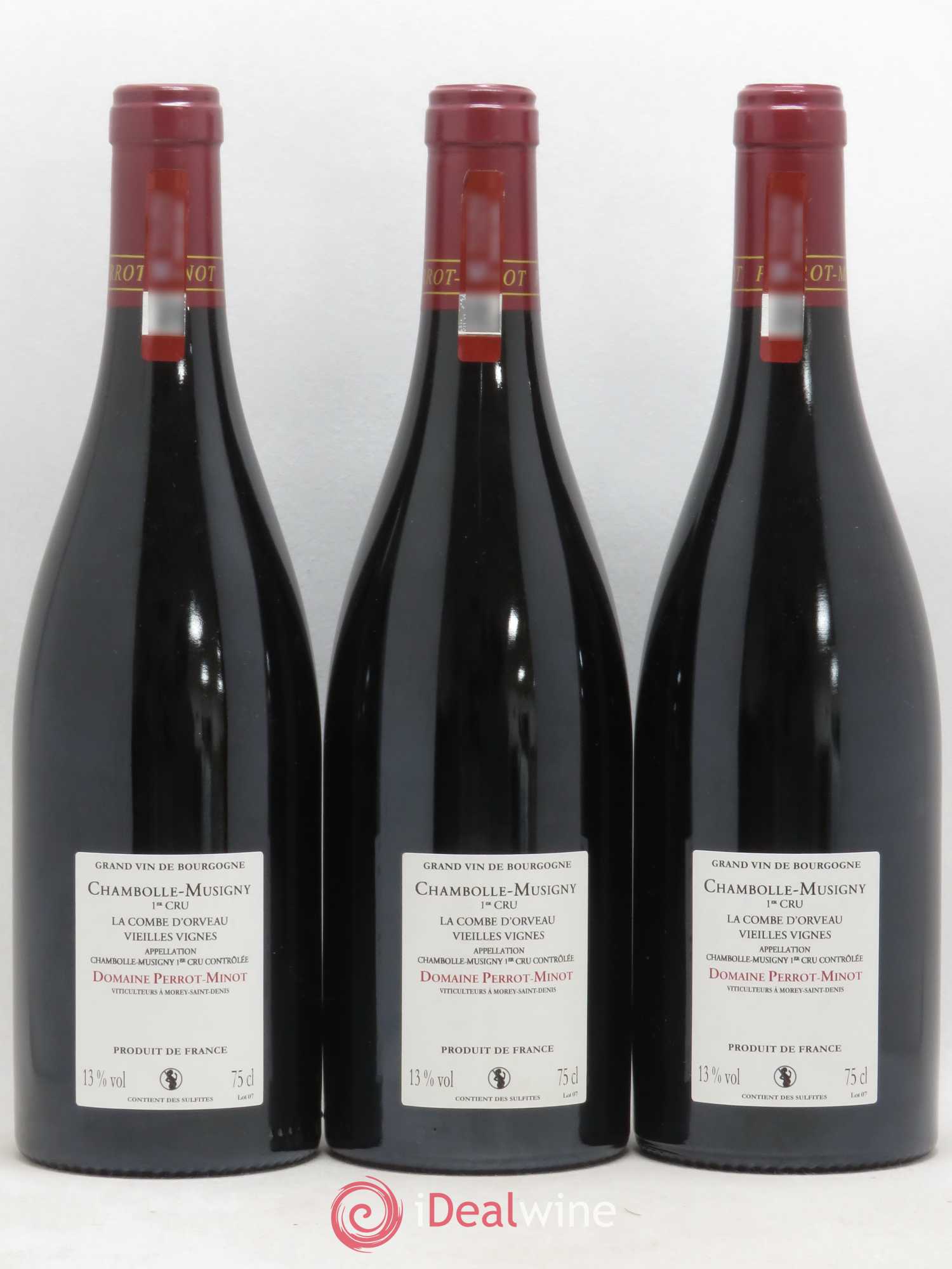 Chambolle-Musigny 1er Cru La Combe d'Orveau Vieilles Vignes Perrot-Minot 2011 - Lot de 3 bouteilles - 1