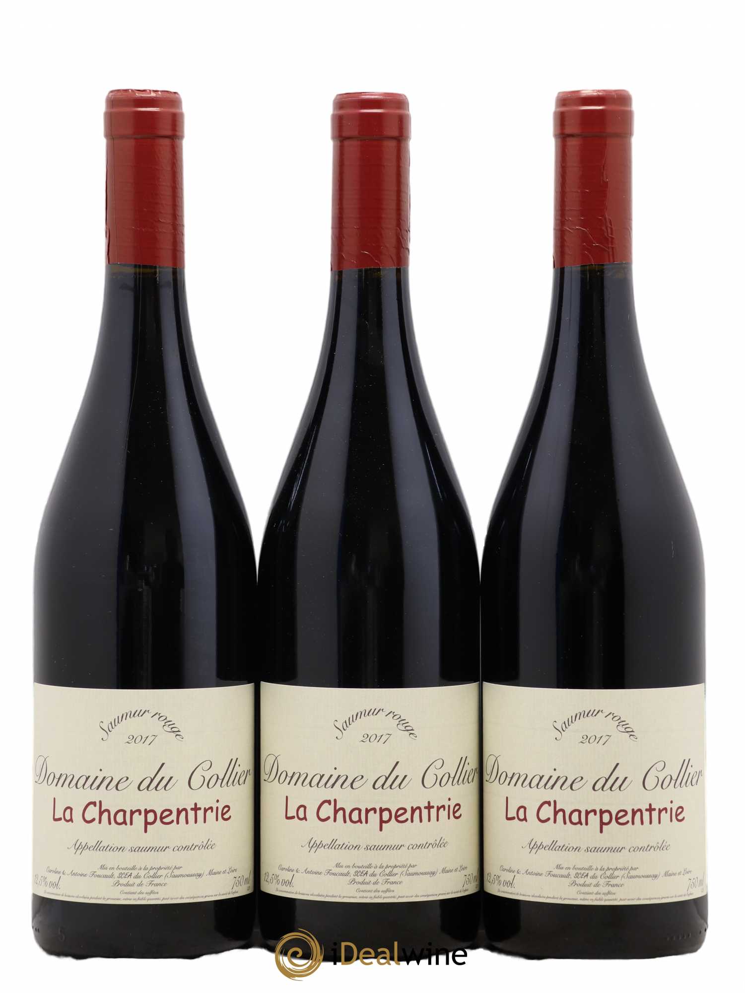 Saumur La Charpentrie Domaine du Collier 2017 - Lot de 3 bouteilles - 0