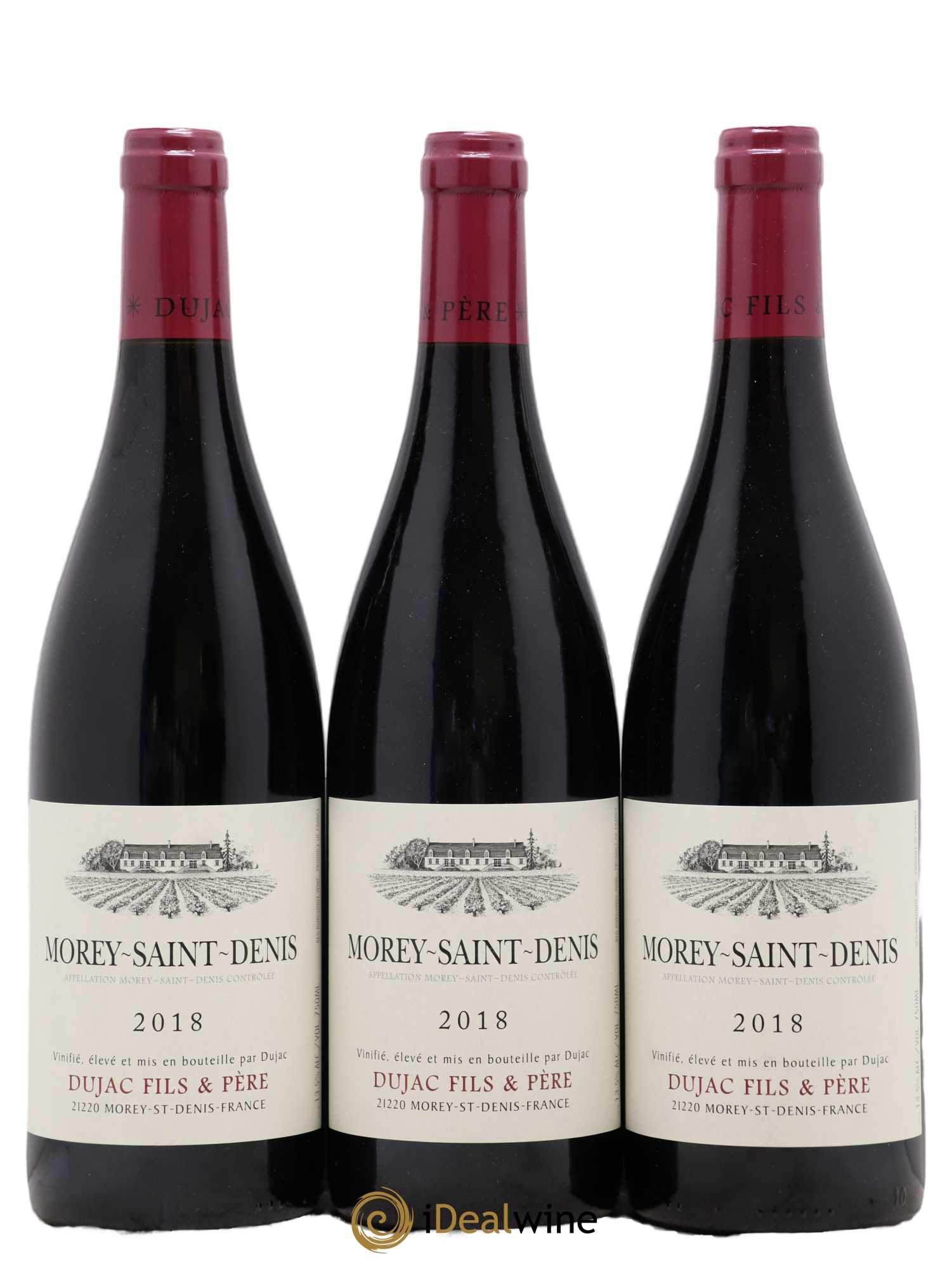 Morey-Saint-Denis Dujac Fils et Père 2018 - Lot de 3 bouteilles - 0