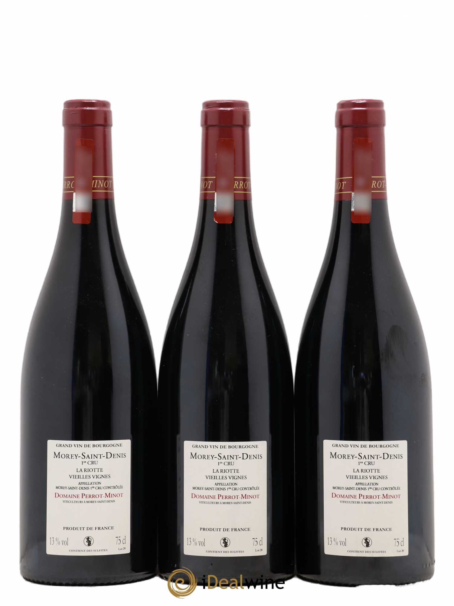 Morey-Saint-Denis 1er Cru La Riotte Vieilles Vignes Perrot-Minot 2011 - Lot de 3 bouteilles - 1