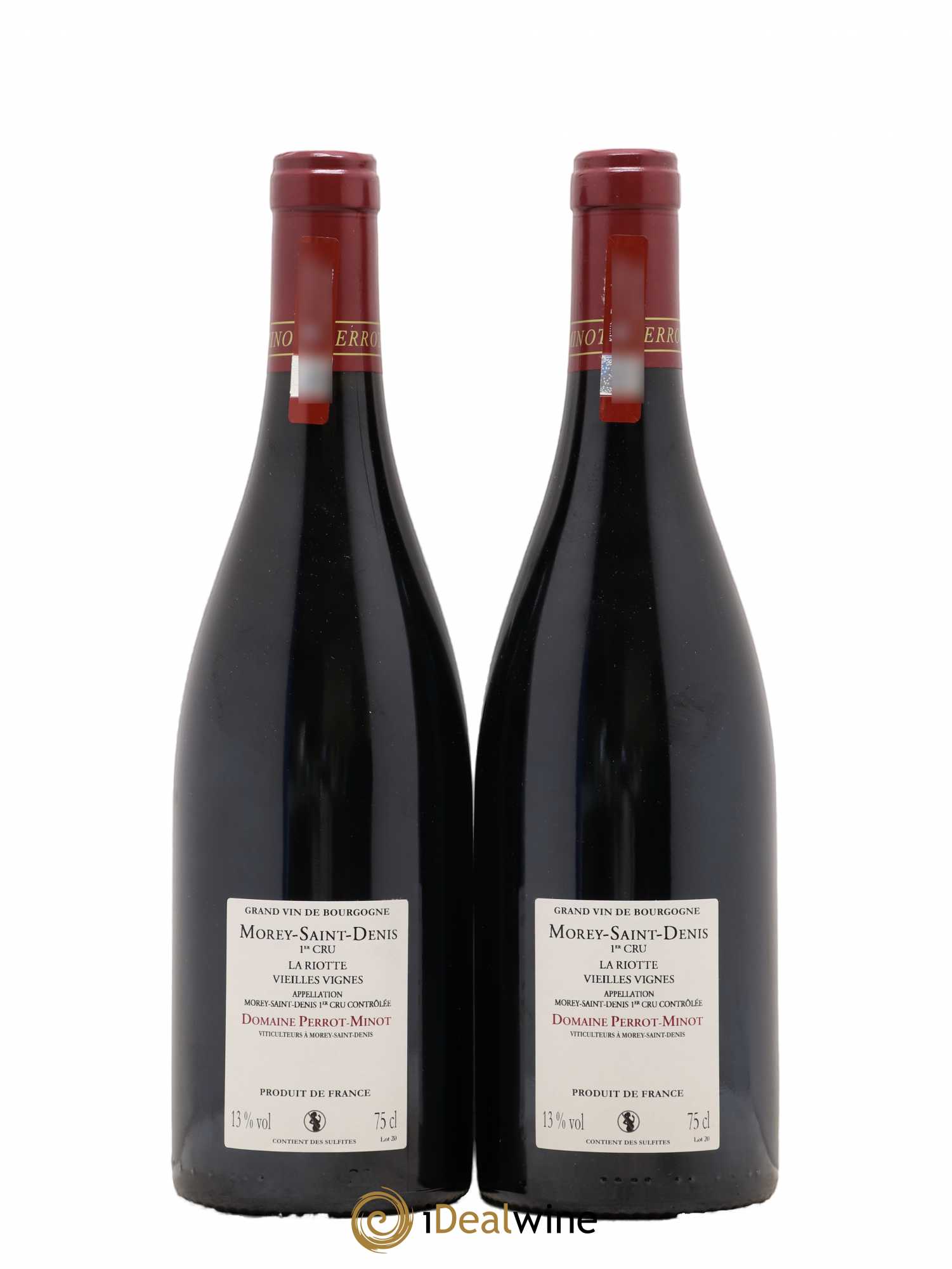 Morey-Saint-Denis 1er Cru La Riotte Vieilles Vignes Perrot-Minot 2011 - Lot de 2 bouteilles - 1