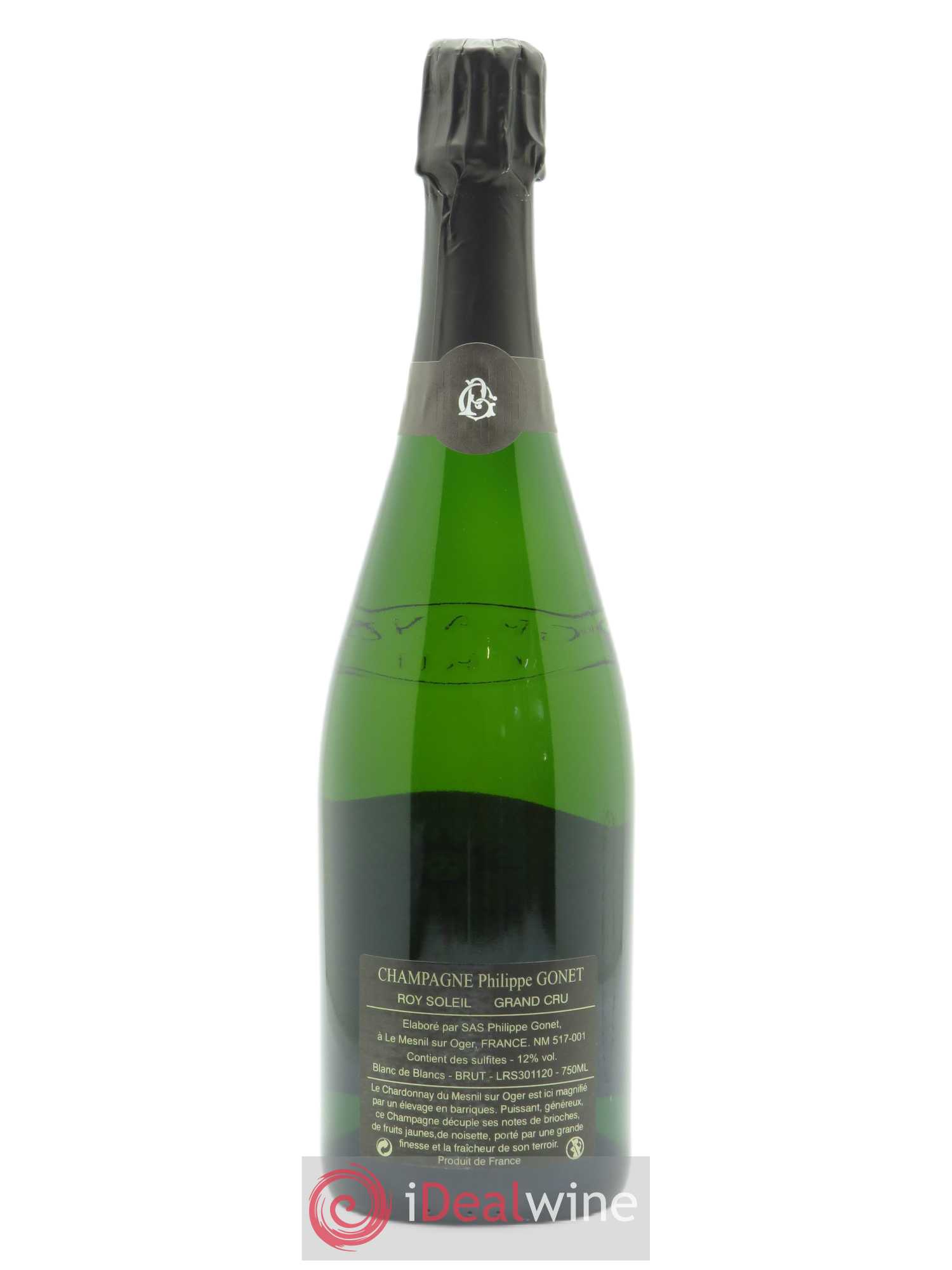 Roy Soleil Blanc de Blancs Grand Cru Brut Philippe Gonet - Lot de 1 bouteille - 1