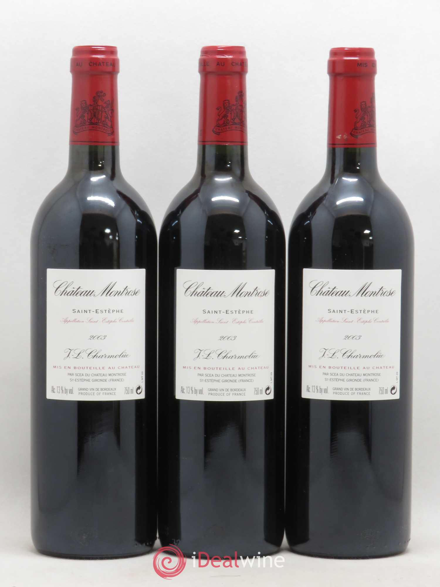 Château Montrose 2ème Grand Cru Classé 2003 - Lot de 3 bouteilles - 1
