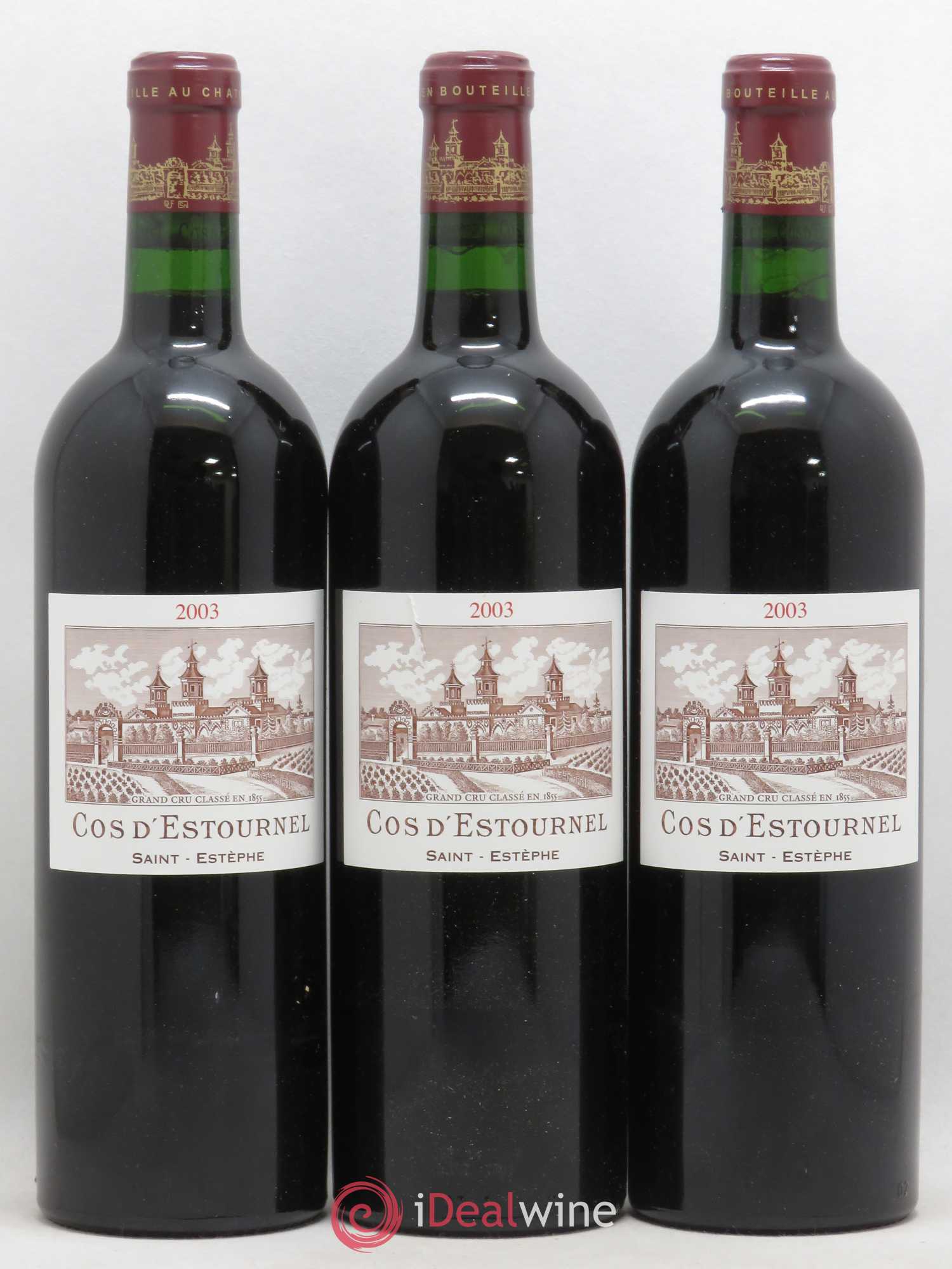 Cos d'Estournel 2ème Grand Cru Classé 2003 - Lot de 3 bouteilles - 0
