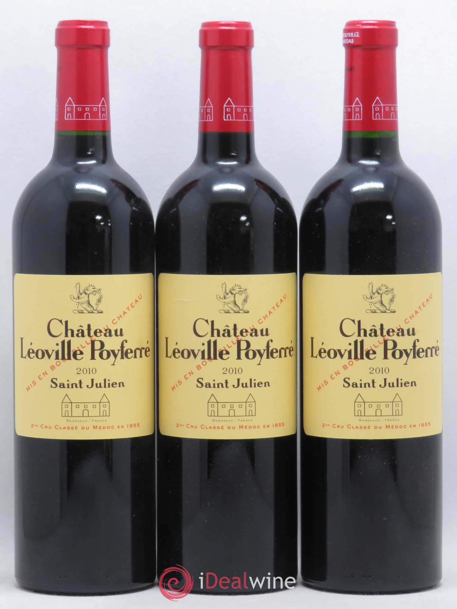 Château Léoville Poyferré 2ème Grand Cru Classé 2010 - Lot de 3 bouteilles - 0