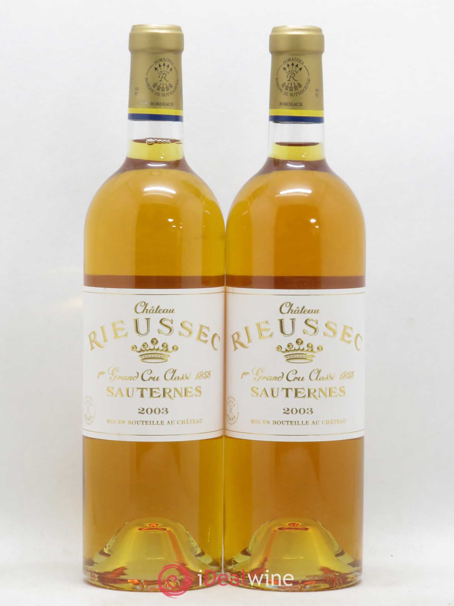 Château Rieussec 1er Grand Cru Classé 2003 - Lotto di 2 bottiglie - 0