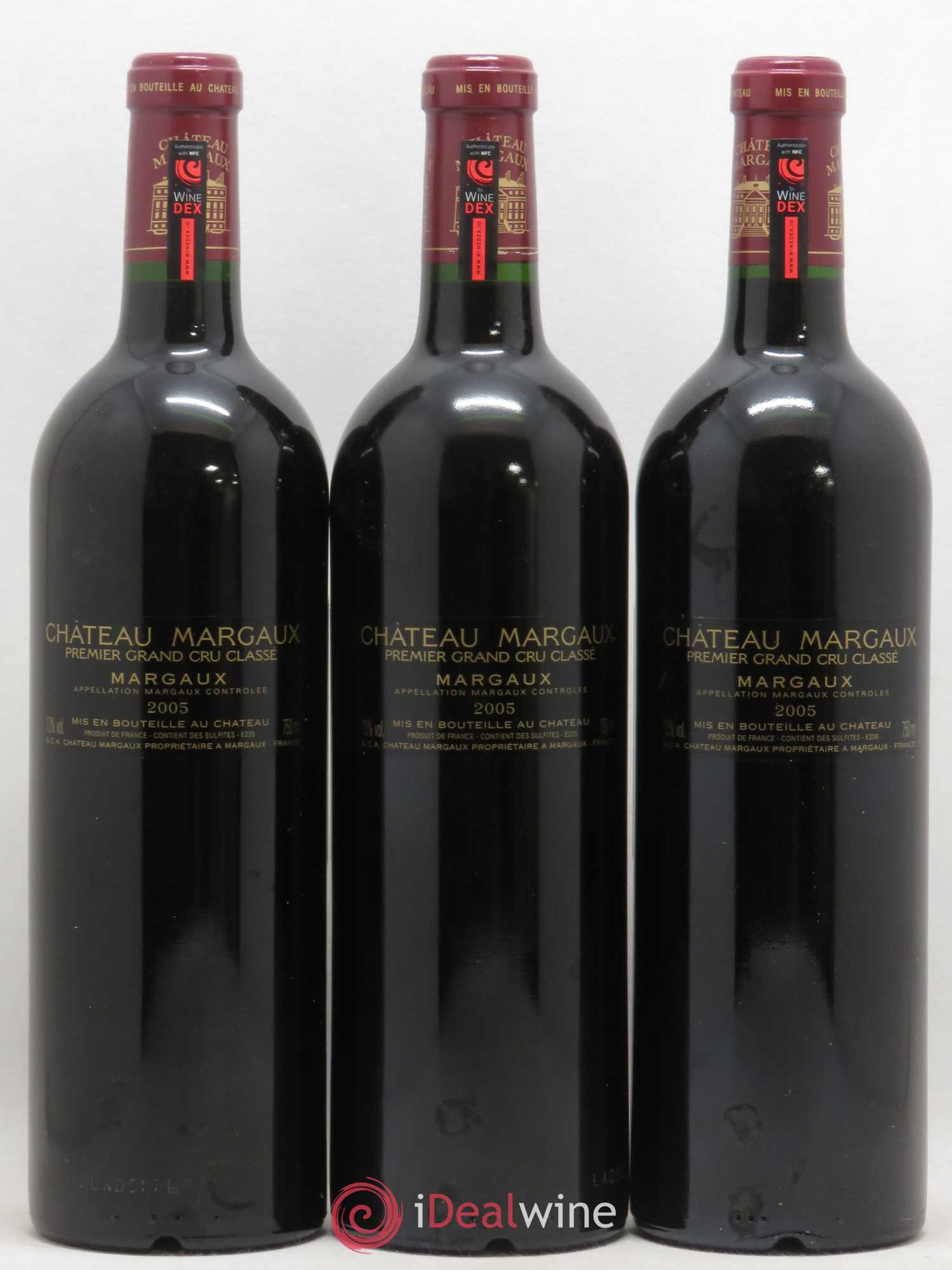 Château Margaux 1er Grand Cru Classé 2005 - Lot de 3 bouteilles - 1