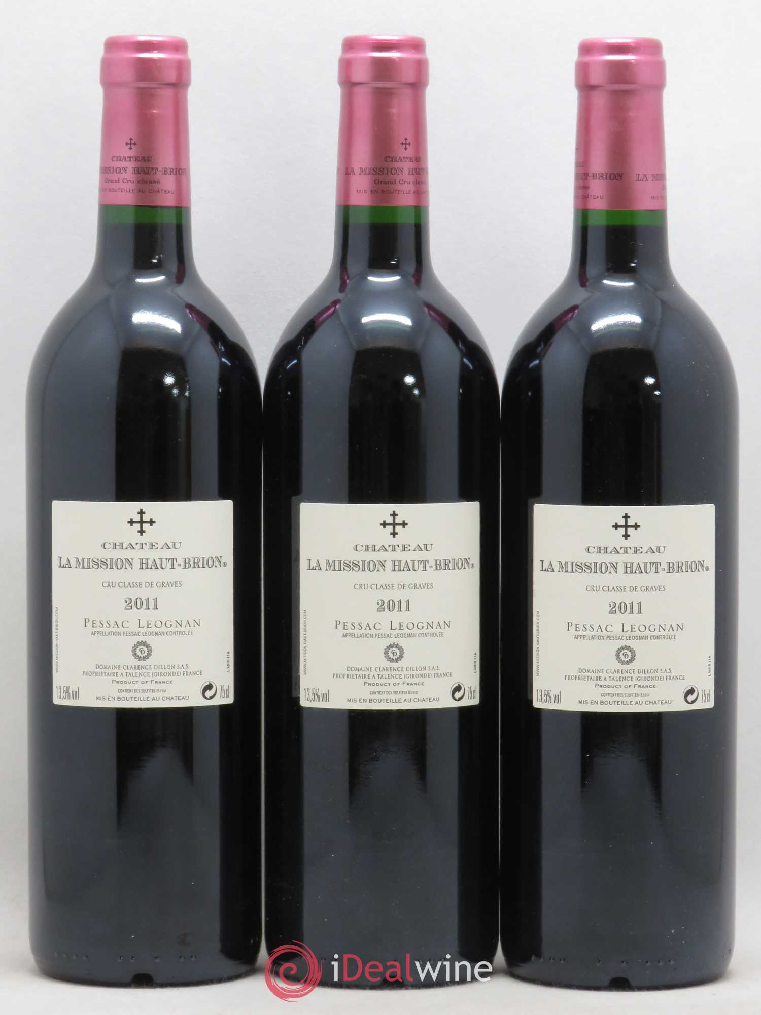 Château la Mission Haut-Brion Cru Classé de Graves 2011 - Lot de 3 bouteilles - 1