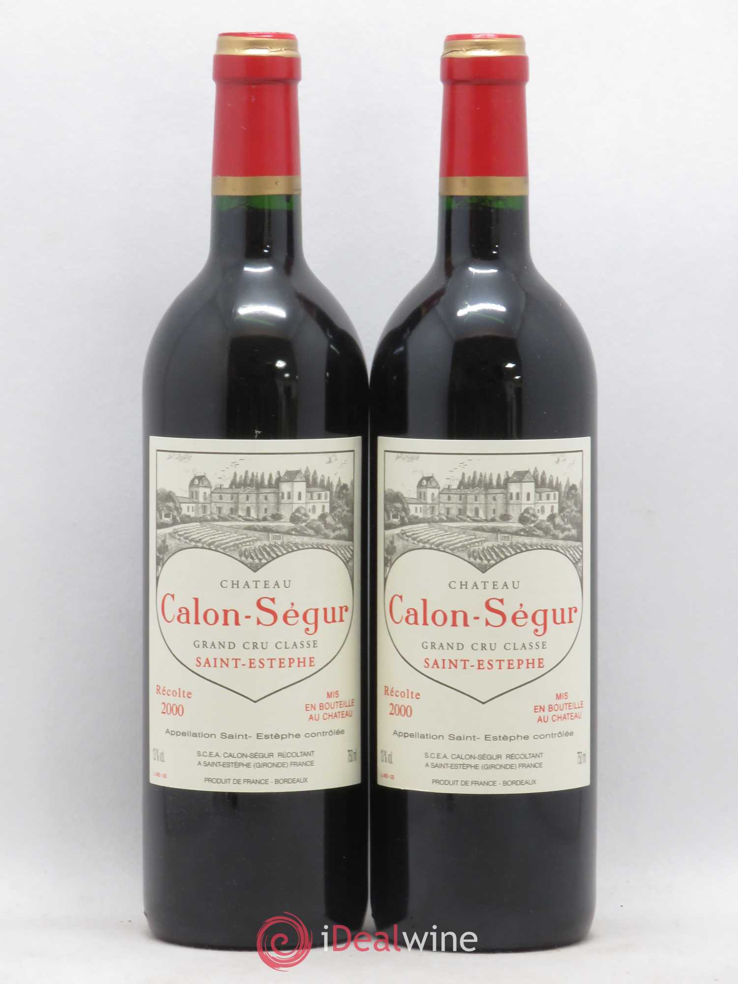 Château Calon Ségur 3ème Grand Cru Classé 2000 - Lot de 2 bouteilles - 0