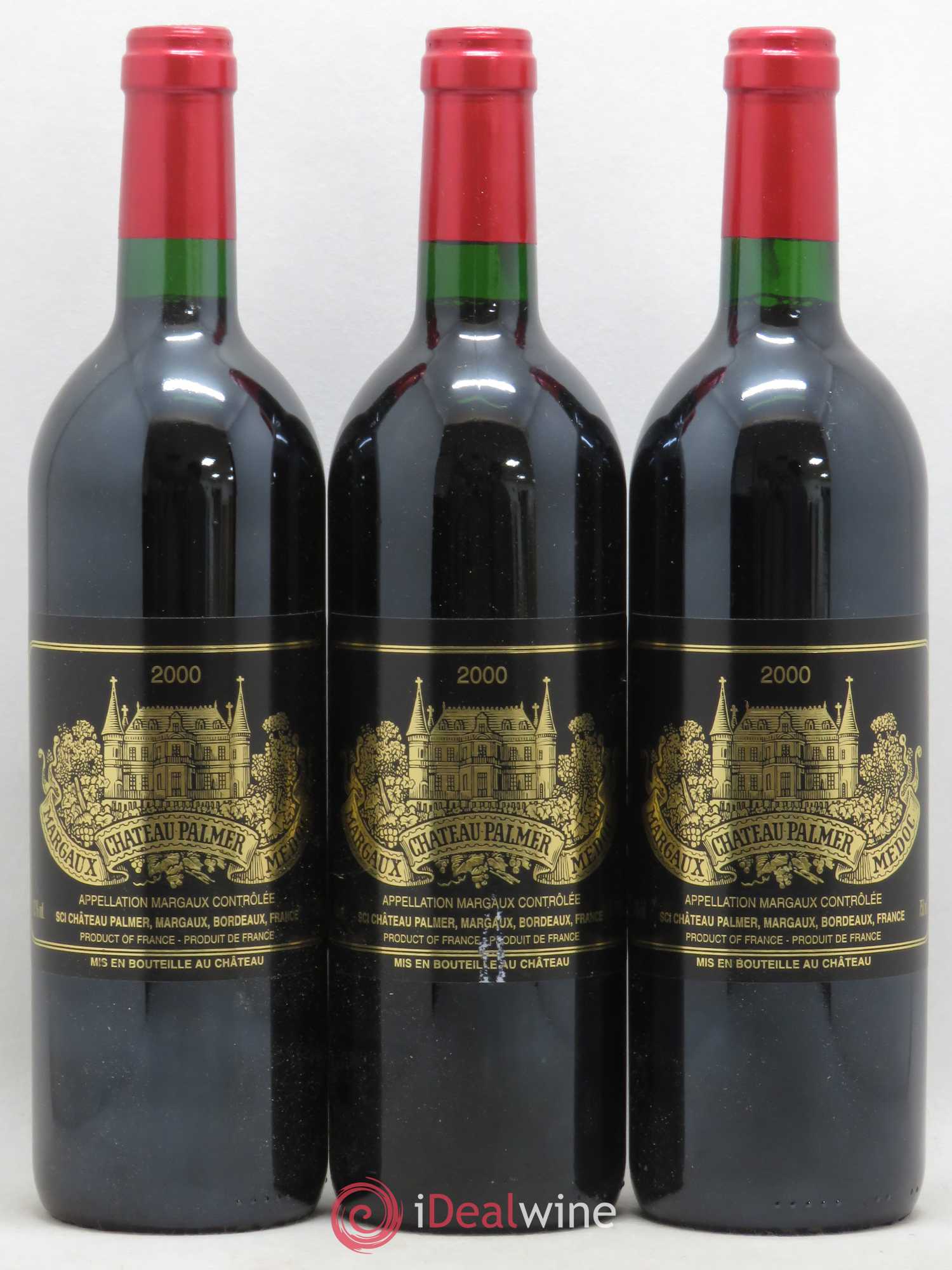 Château Palmer 3ème Grand Cru Classé 2000 - Lot de 3 bouteilles - 0
