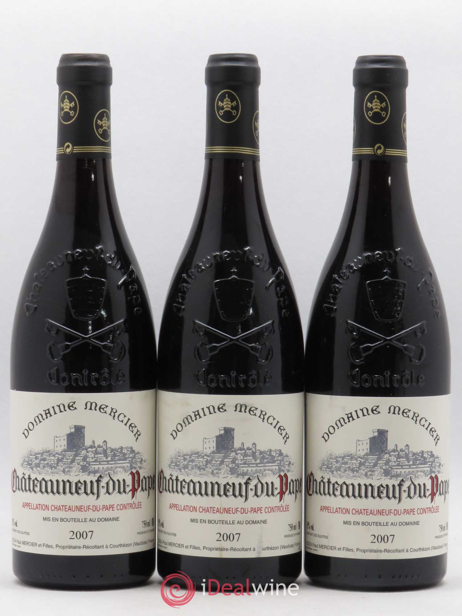 Châteauneuf-du-Pape Domaine Mercier 2007 - Lot de 3 bouteilles - 0