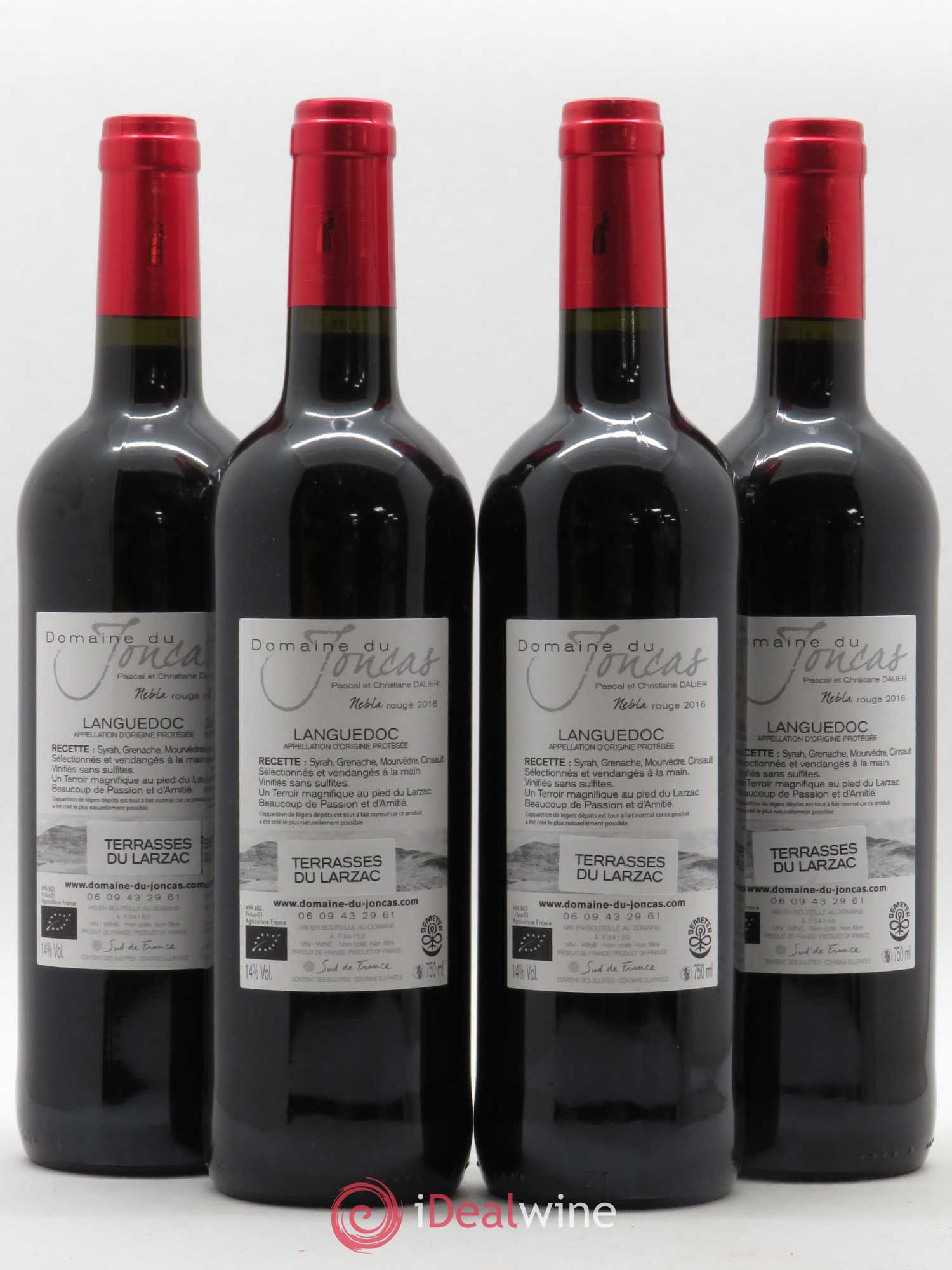 Coteaux du Languedoc Terrasses du Larzac Nebla Domaine Joncas 2016 - Lot de 4 bouteilles - 1