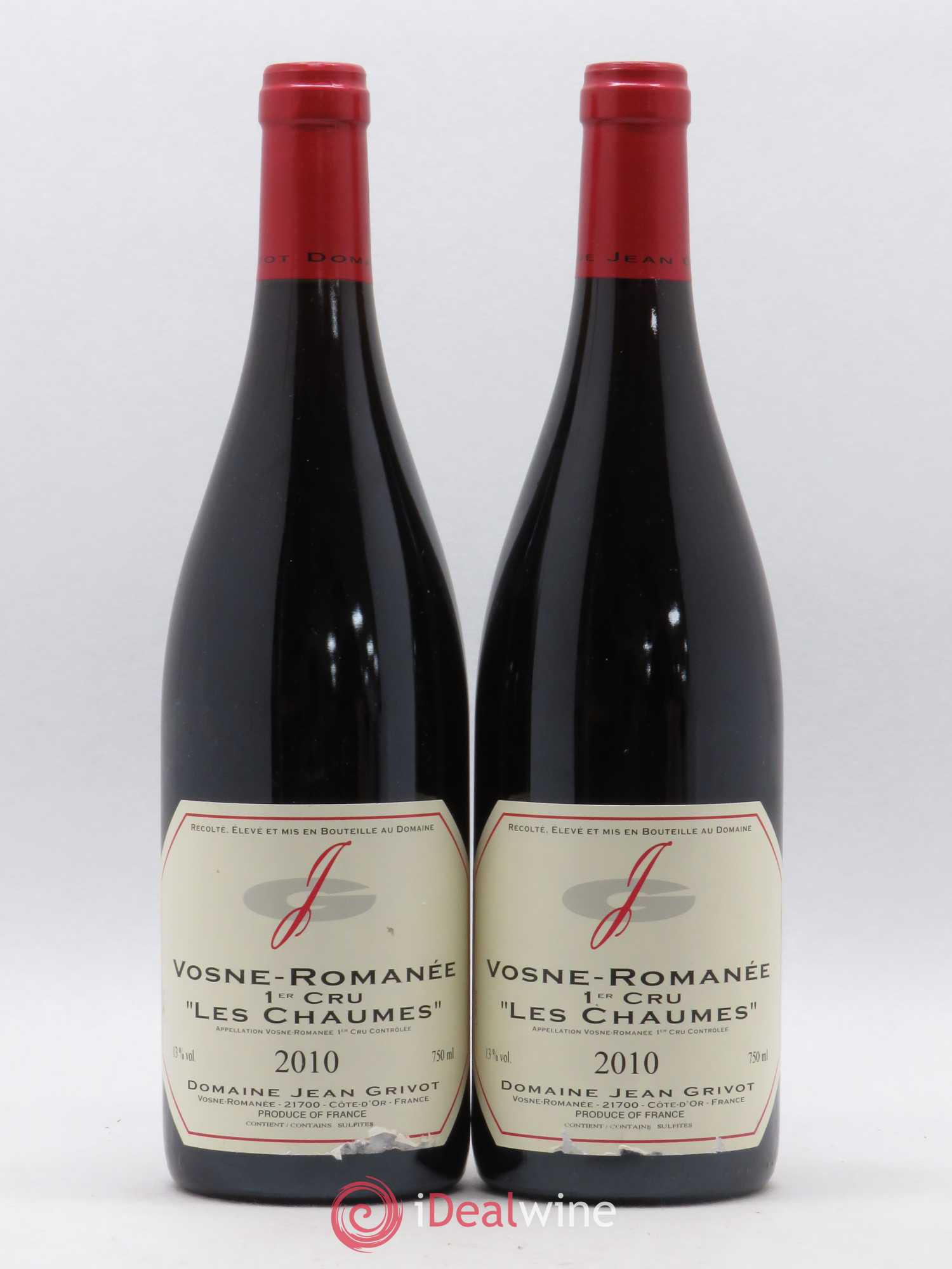Vosne-Romanée 1er Cru Aux Chaumes Jean Grivot 2010 - Lot de 2 bouteilles - 0