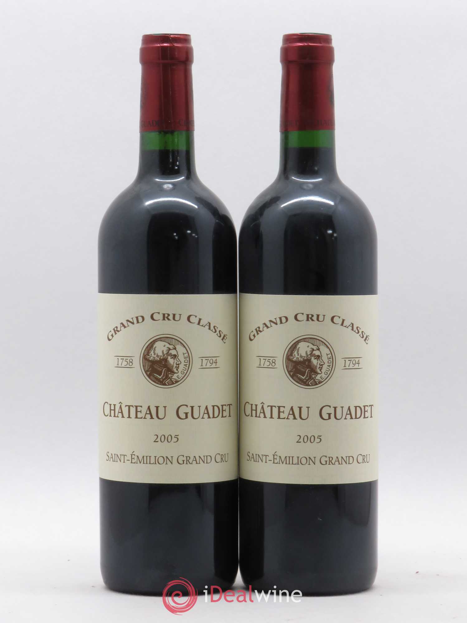 Château Guadet Grand Cru Classé 2005 - Lot de 2 bouteilles - 0