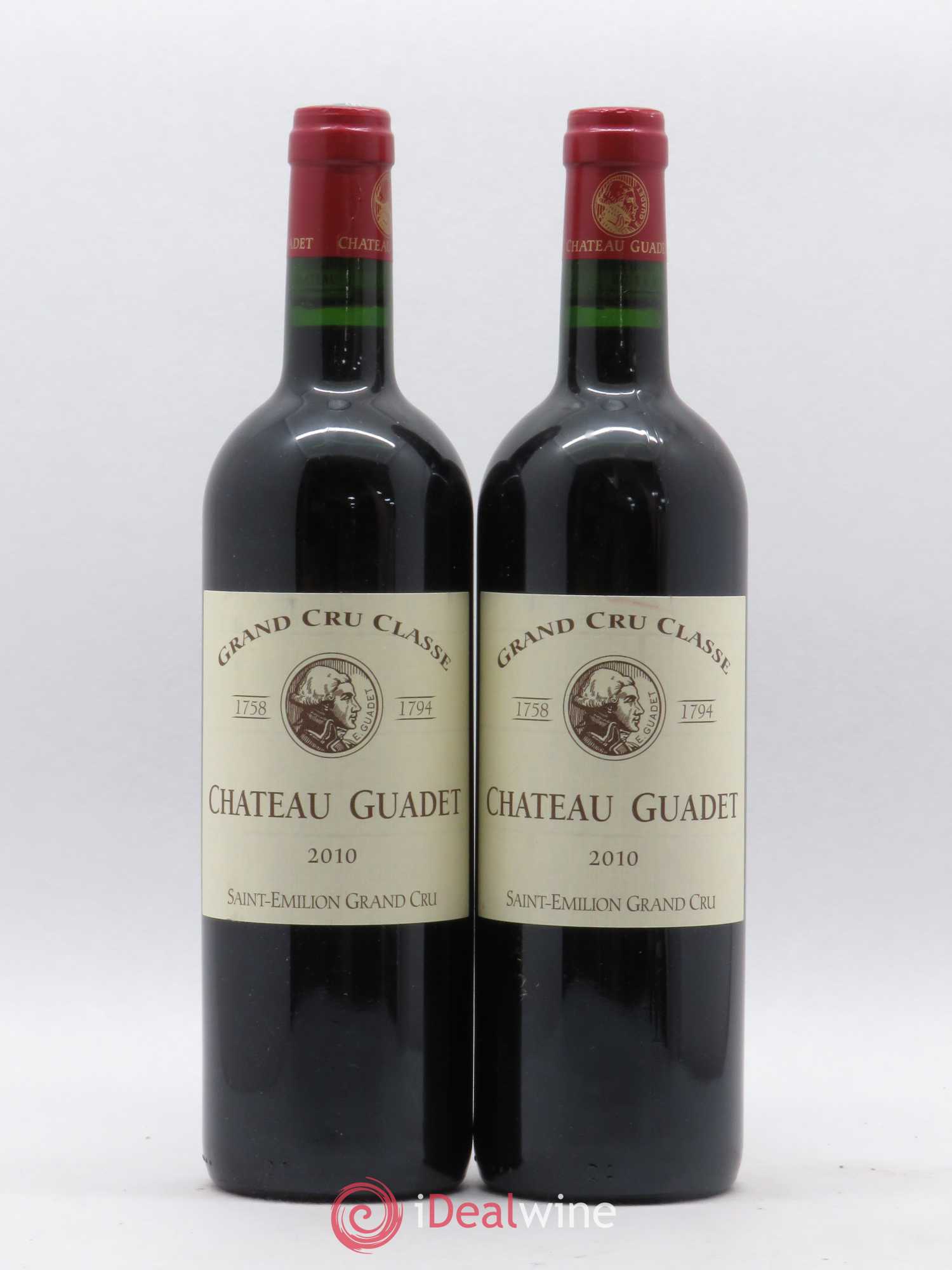Château Guadet Grand Cru Classé 2010 - Lot de 2 bouteilles - 0