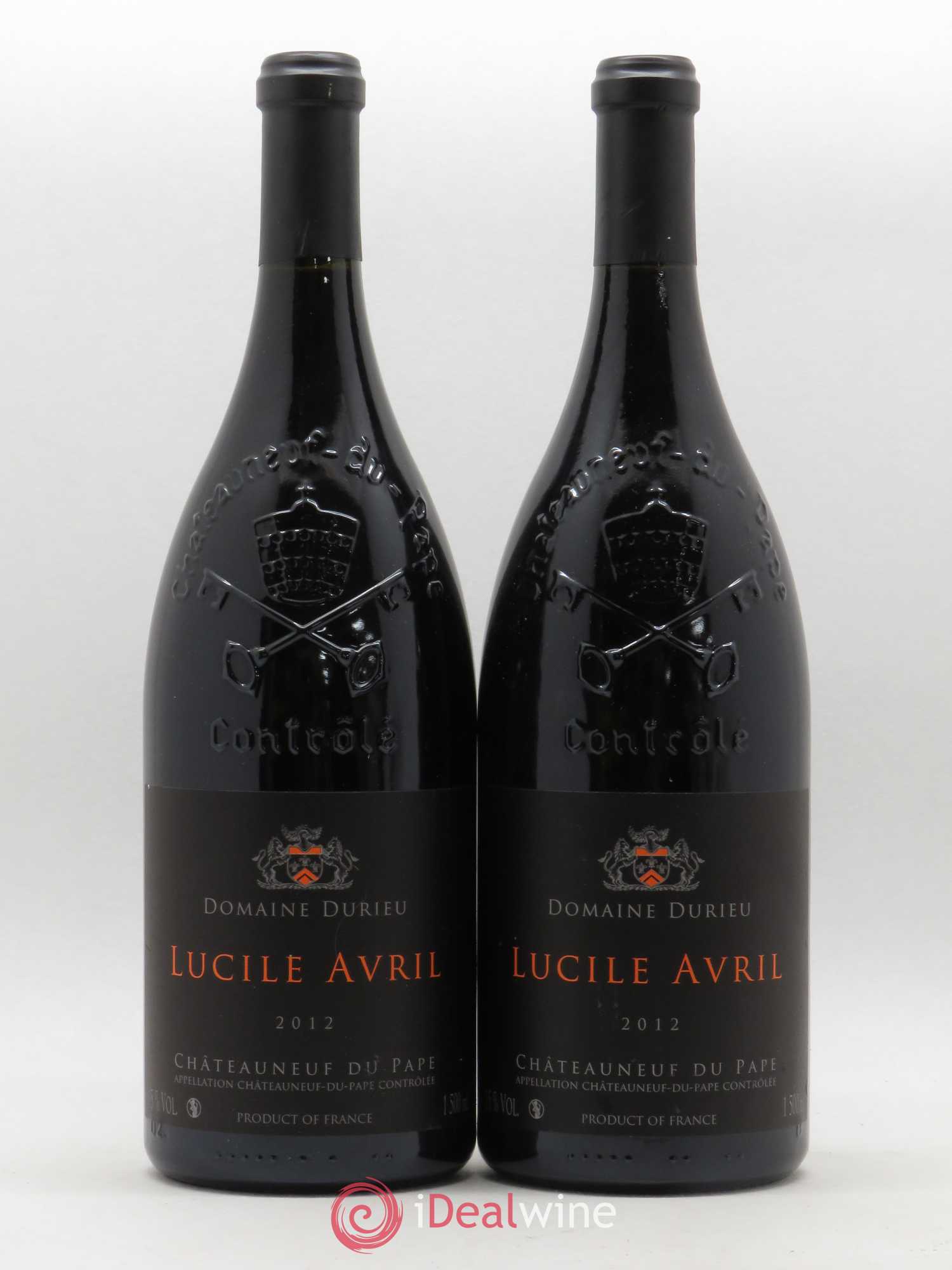 Châteauneuf-du-Pape Lucile Avril Domaine Durieu 2012 - Posten von 2 Magnum - 0