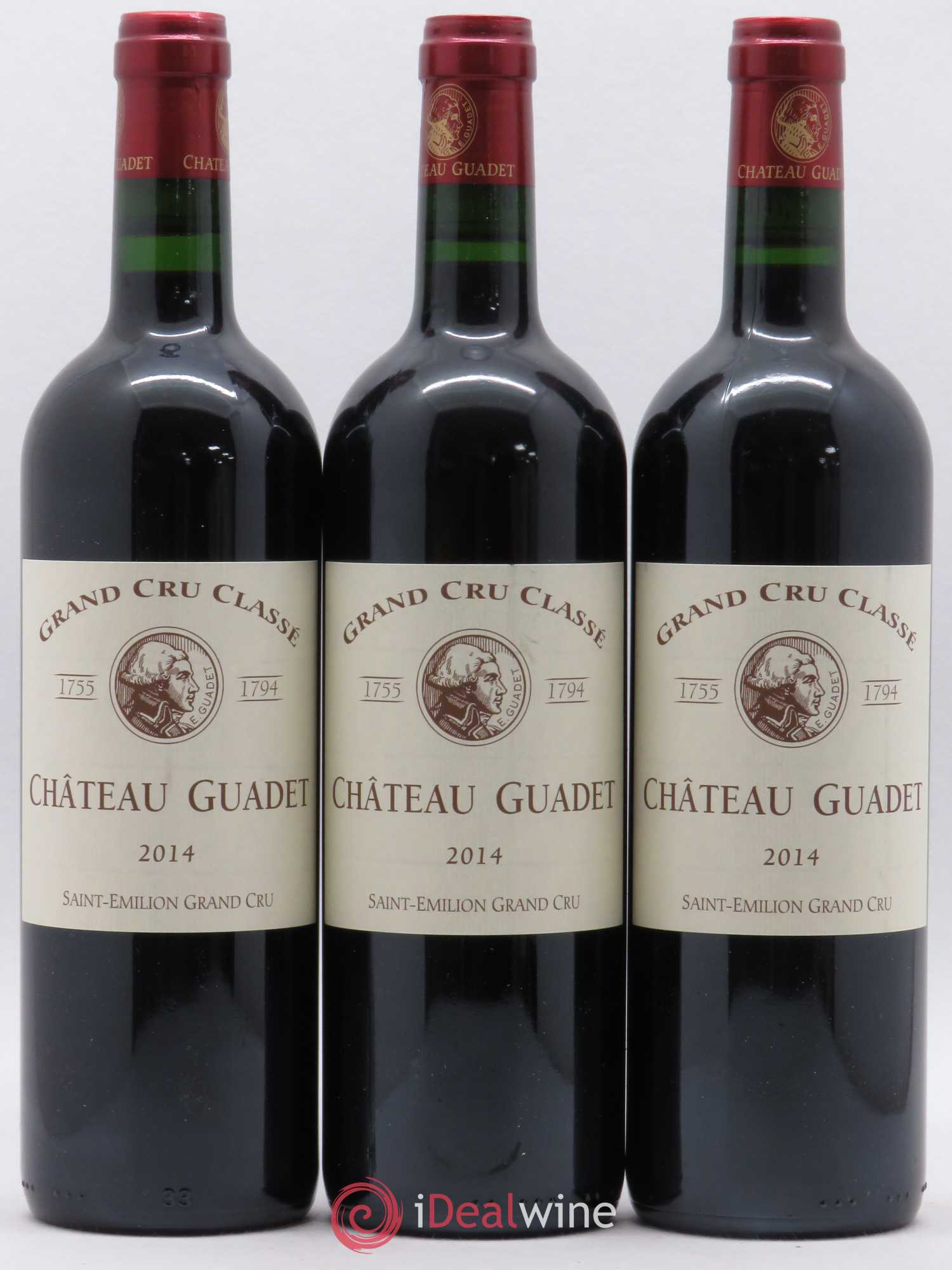Château Guadet Grand Cru Classé 2014 - Lot de 3 bouteilles - 0