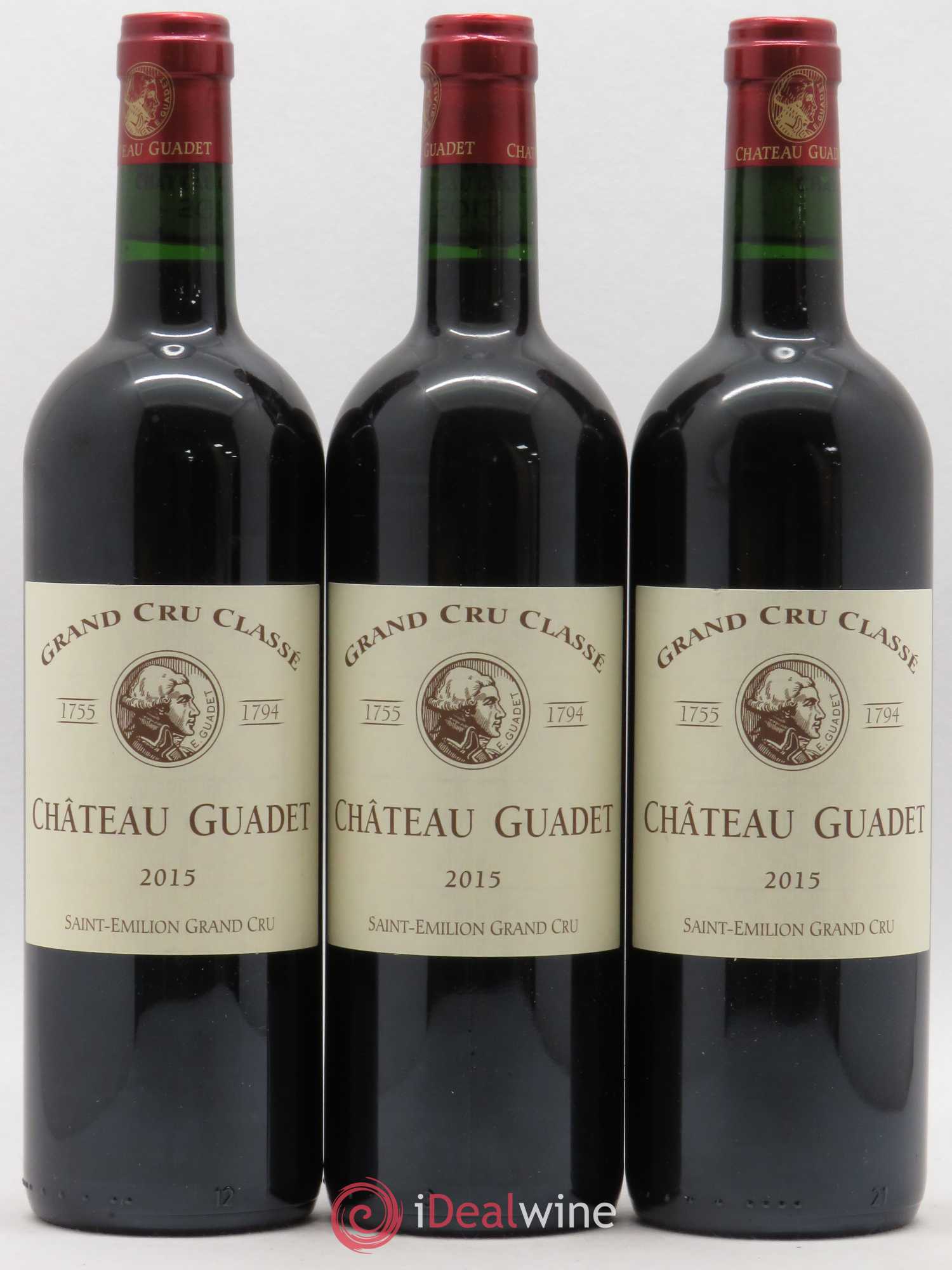 Château Guadet Grand Cru Classé 2015 - Lot de 3 bouteilles - 0