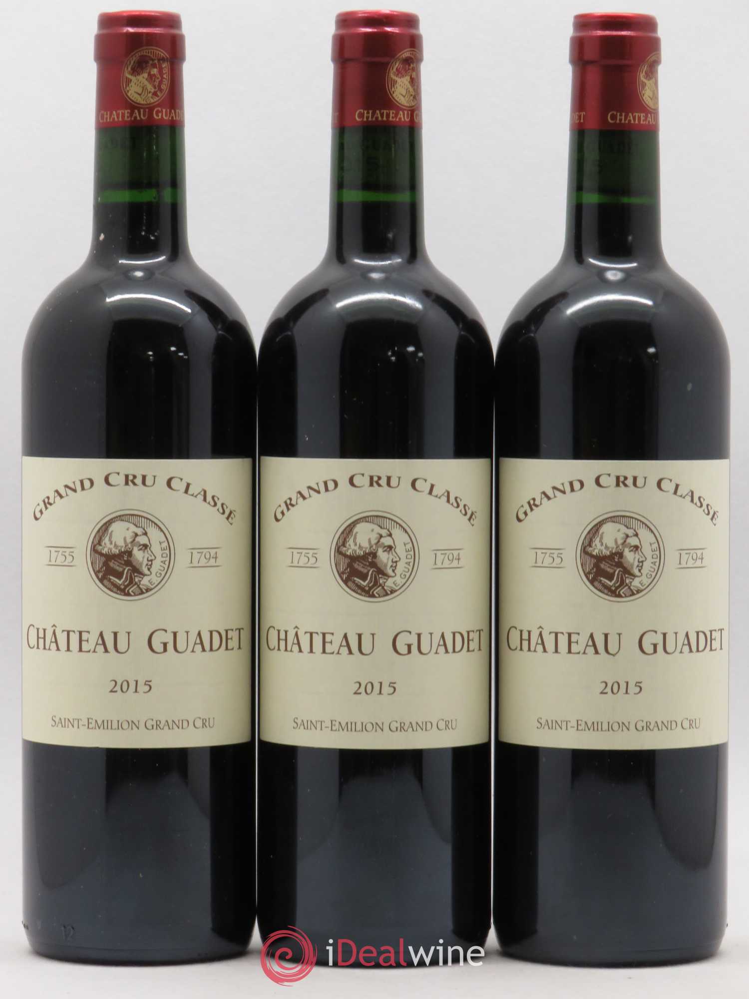 Château Guadet Grand Cru Classé 2015 - Lot de 3 bouteilles - 0