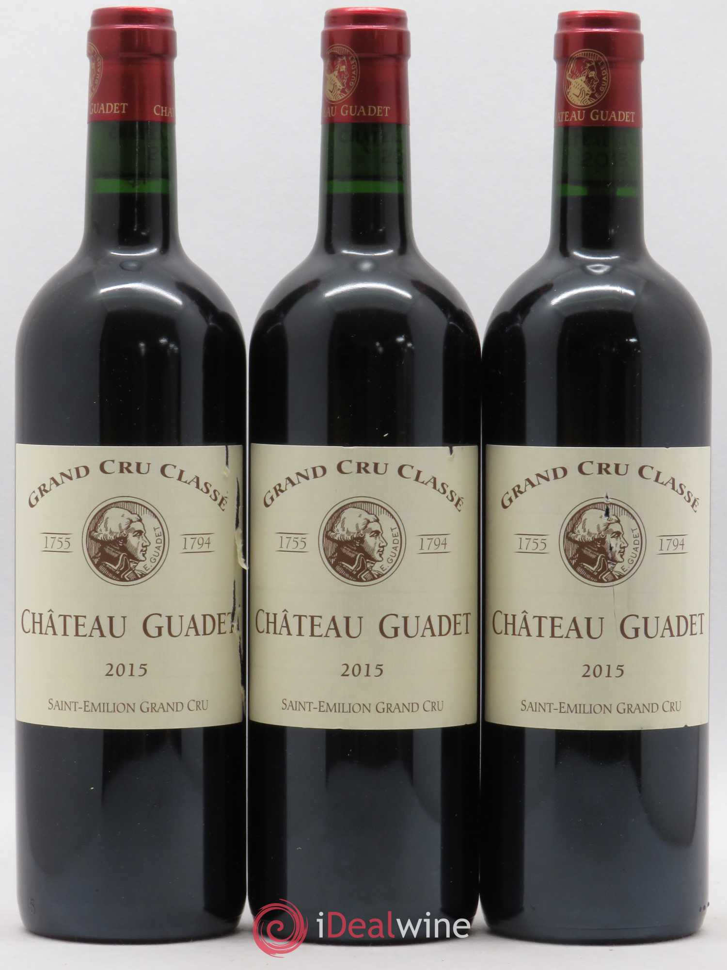 Château Guadet Grand Cru Classé 2015 - Lot de 3 bouteilles - 0